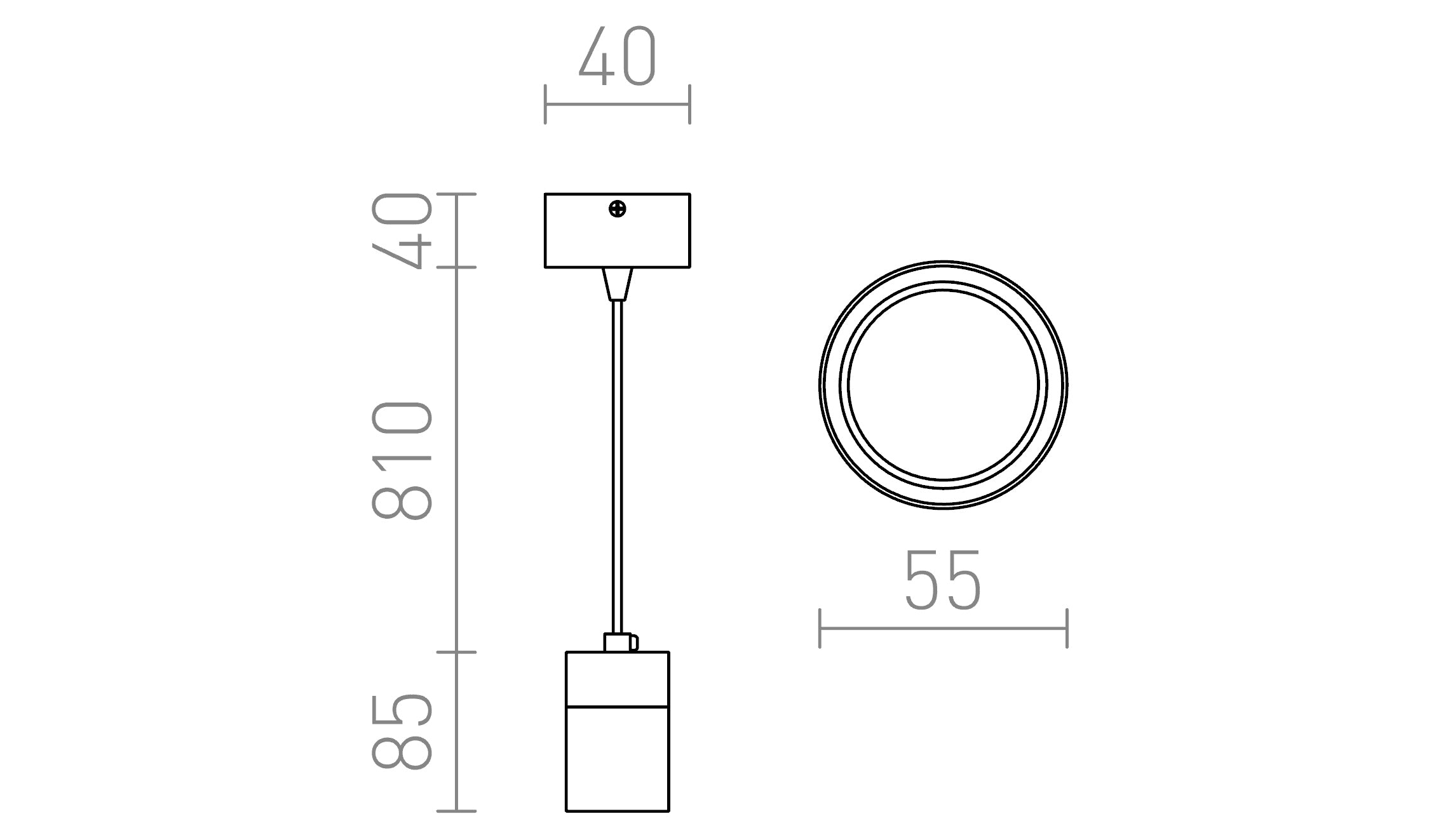 SVEN suspendat lampă - Product sketch
