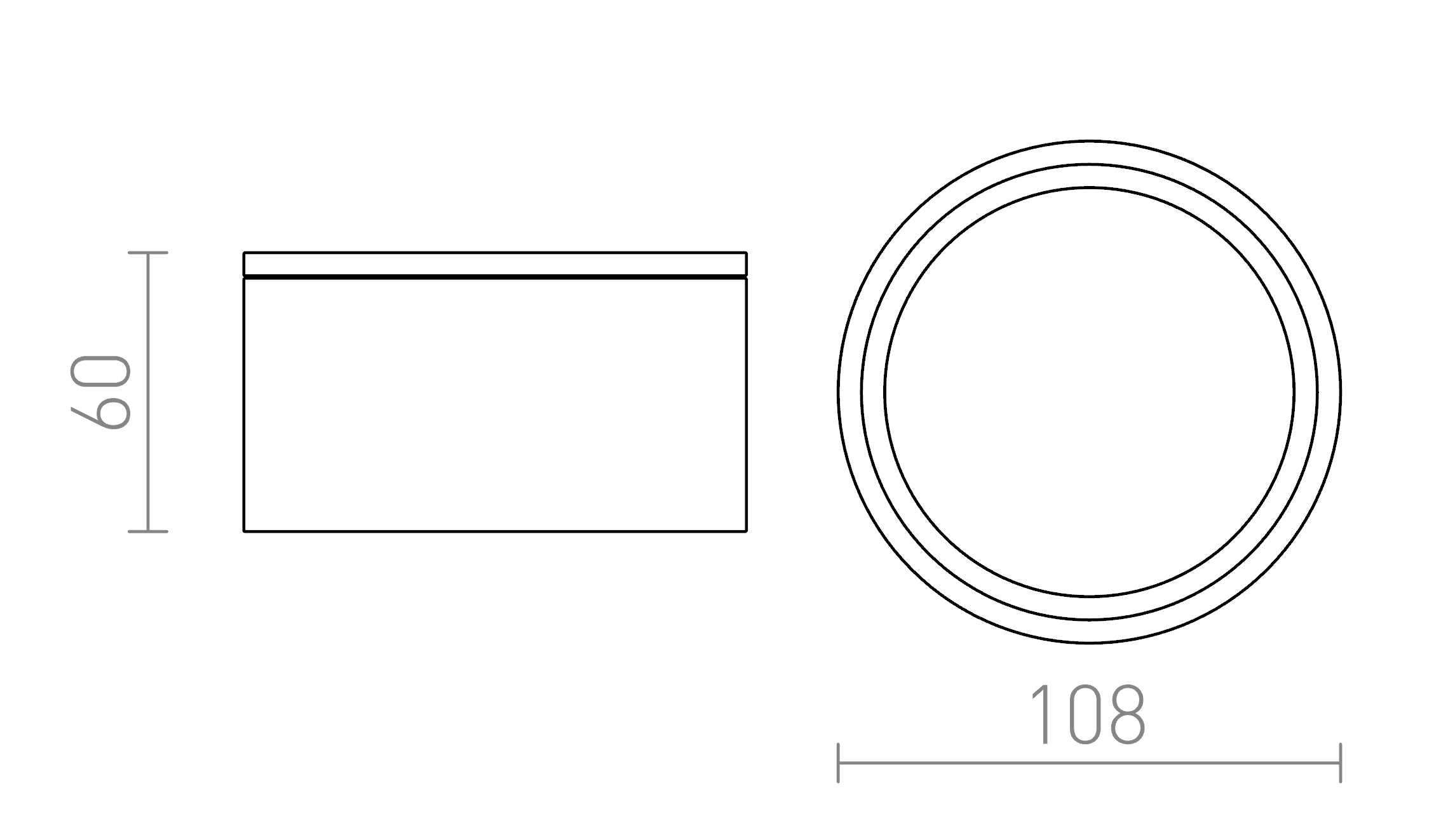 MERIDO οροφής λαμπτήρας - Product sketch
