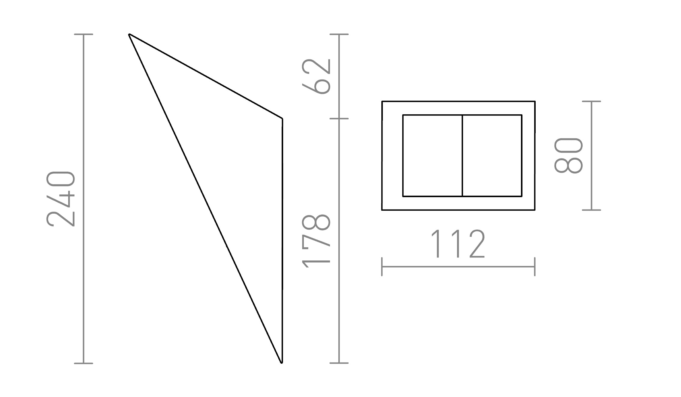 HAY murale lampe - Product sketch