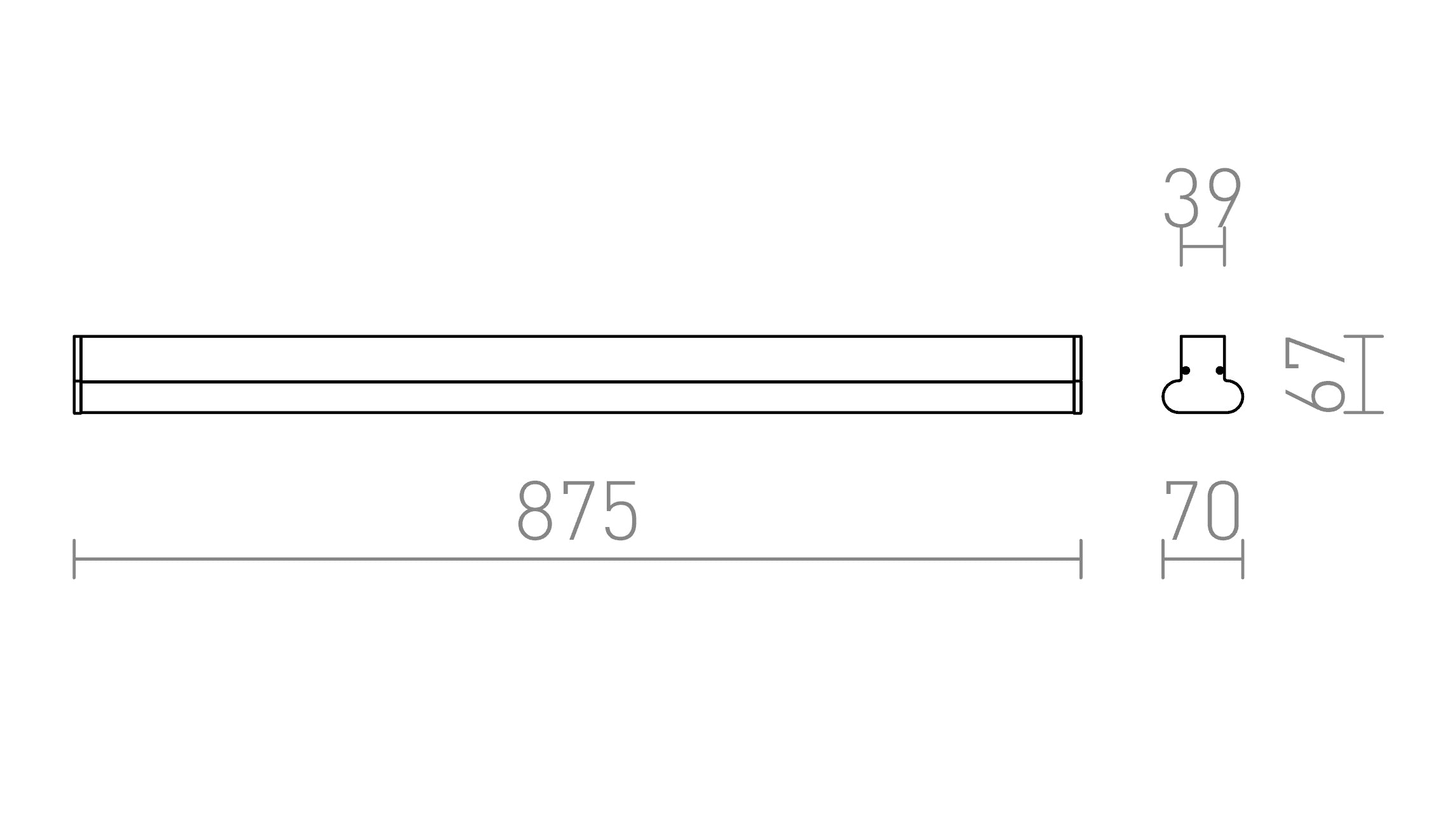 FAO 90 Επιτοίχιος λαμπτήρας - Product sketch