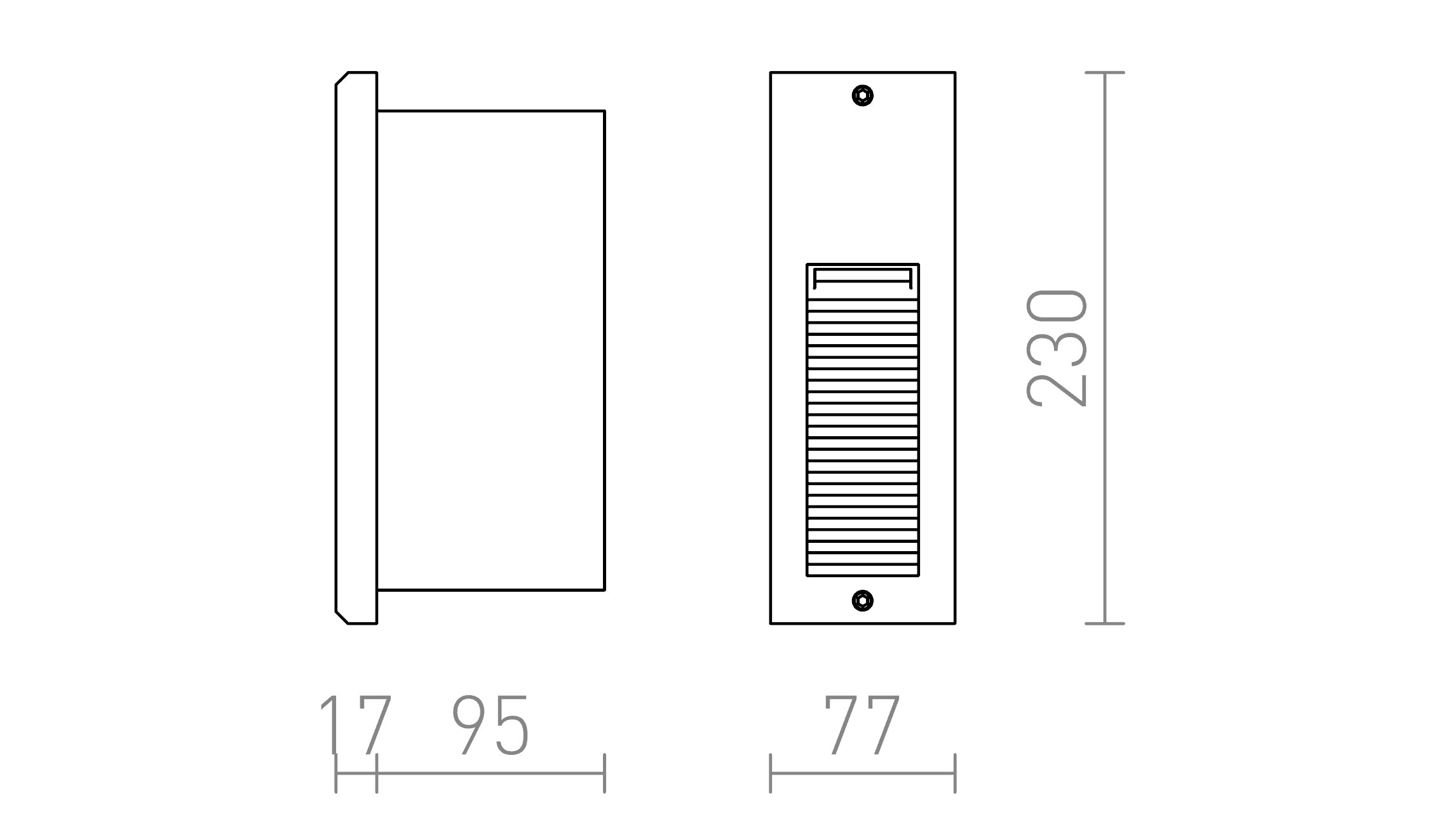 FACA infälld lampa - Product sketch