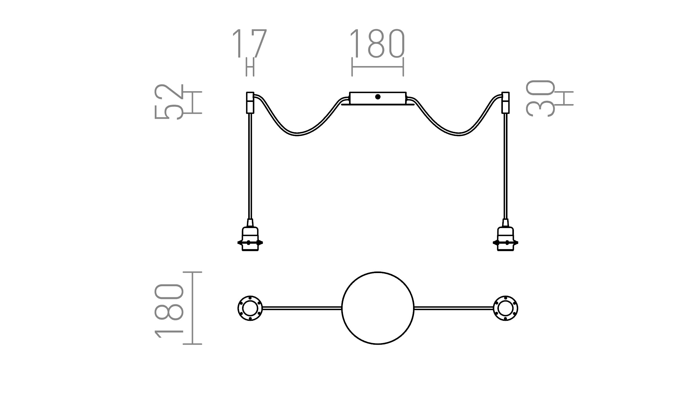 KOMBIX 2 σετ κρεμαστών ΛΒ+ΜΚΑ+ΧΡΥΠ - Product sketch