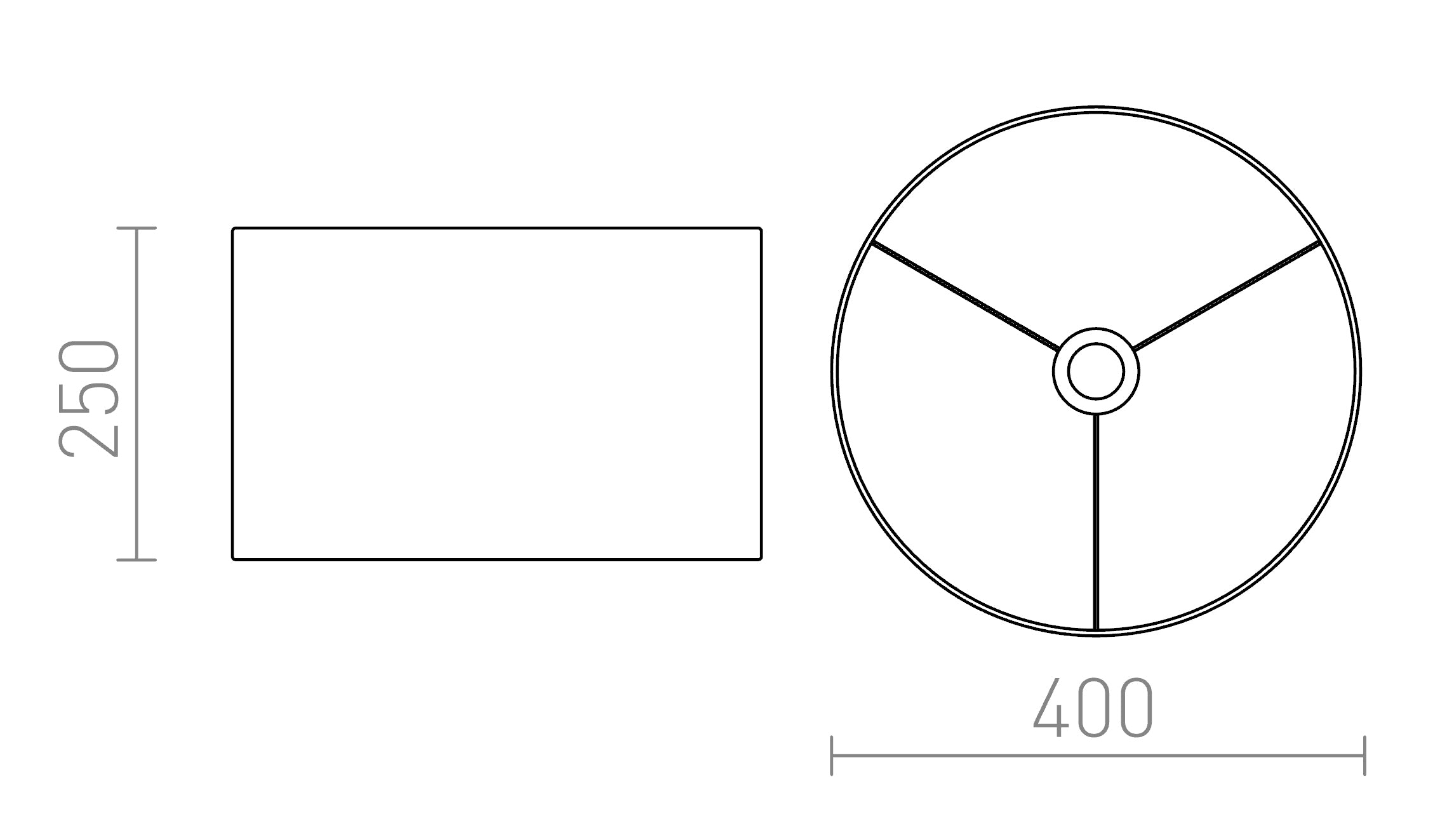 RON 40/25 abat-jour - Product sketch