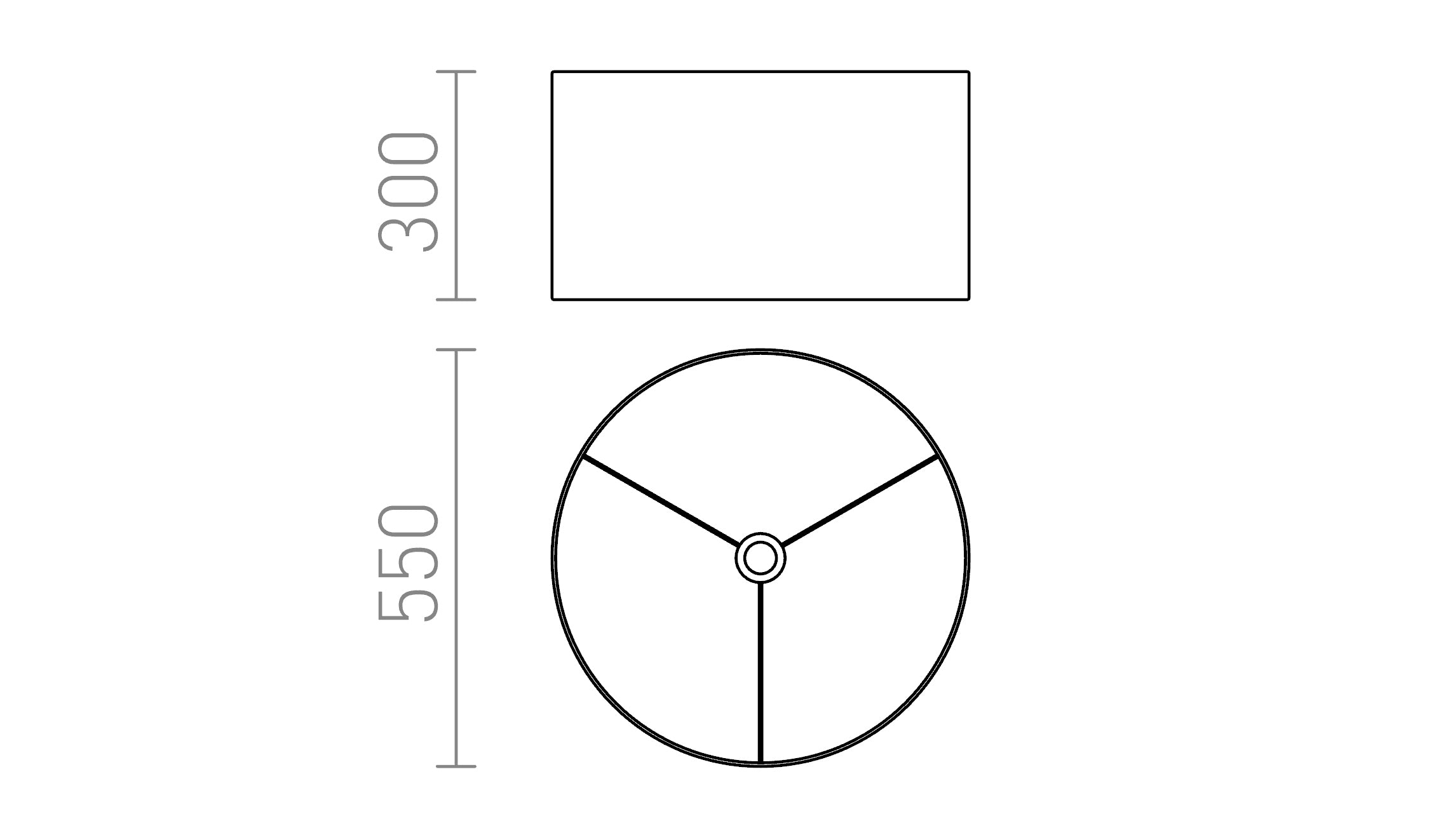 RON 55/30 abażur - Product sketch