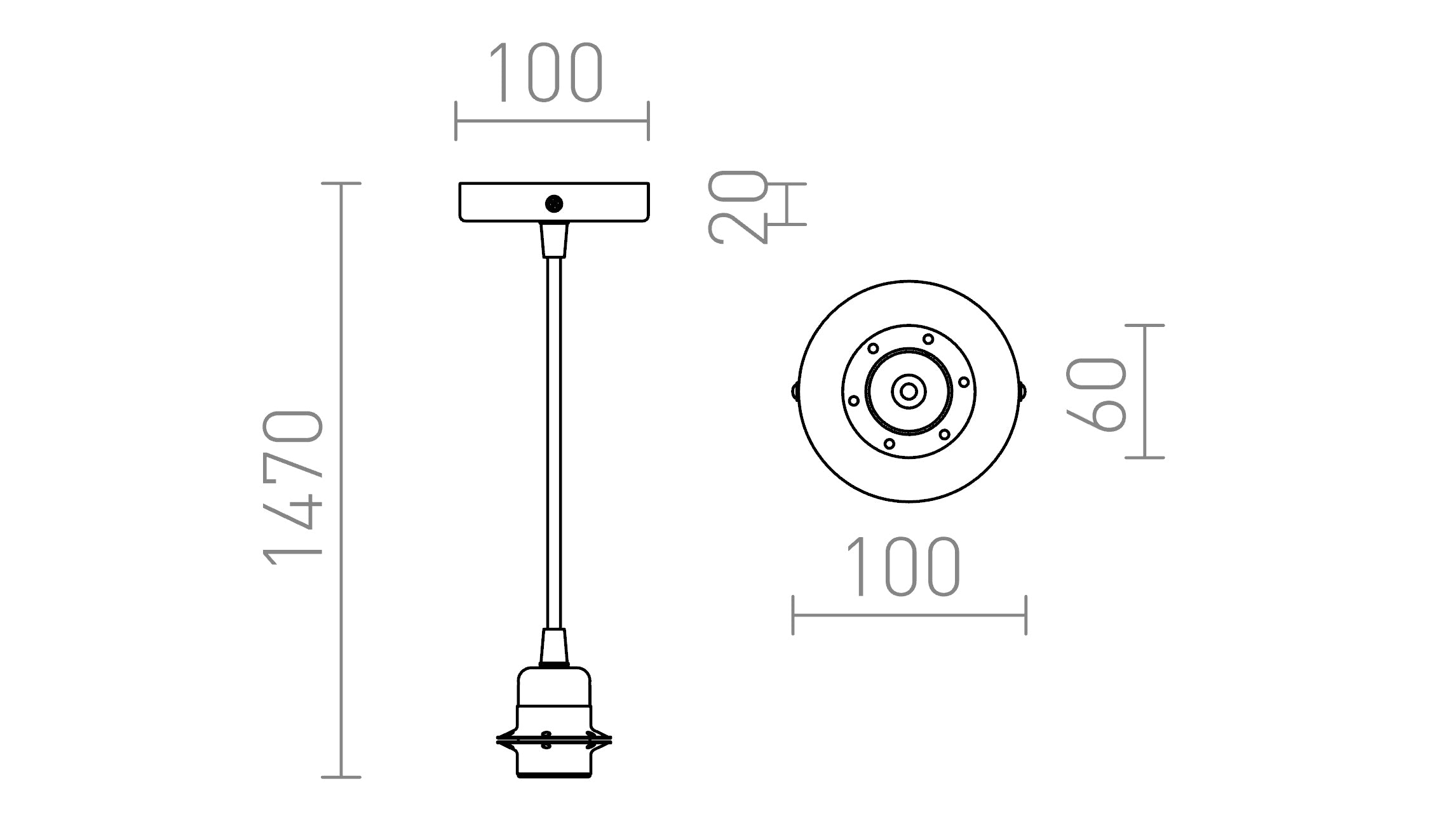 ELISA montura de suspensión CRB+GC+CRCA - Product sketch
