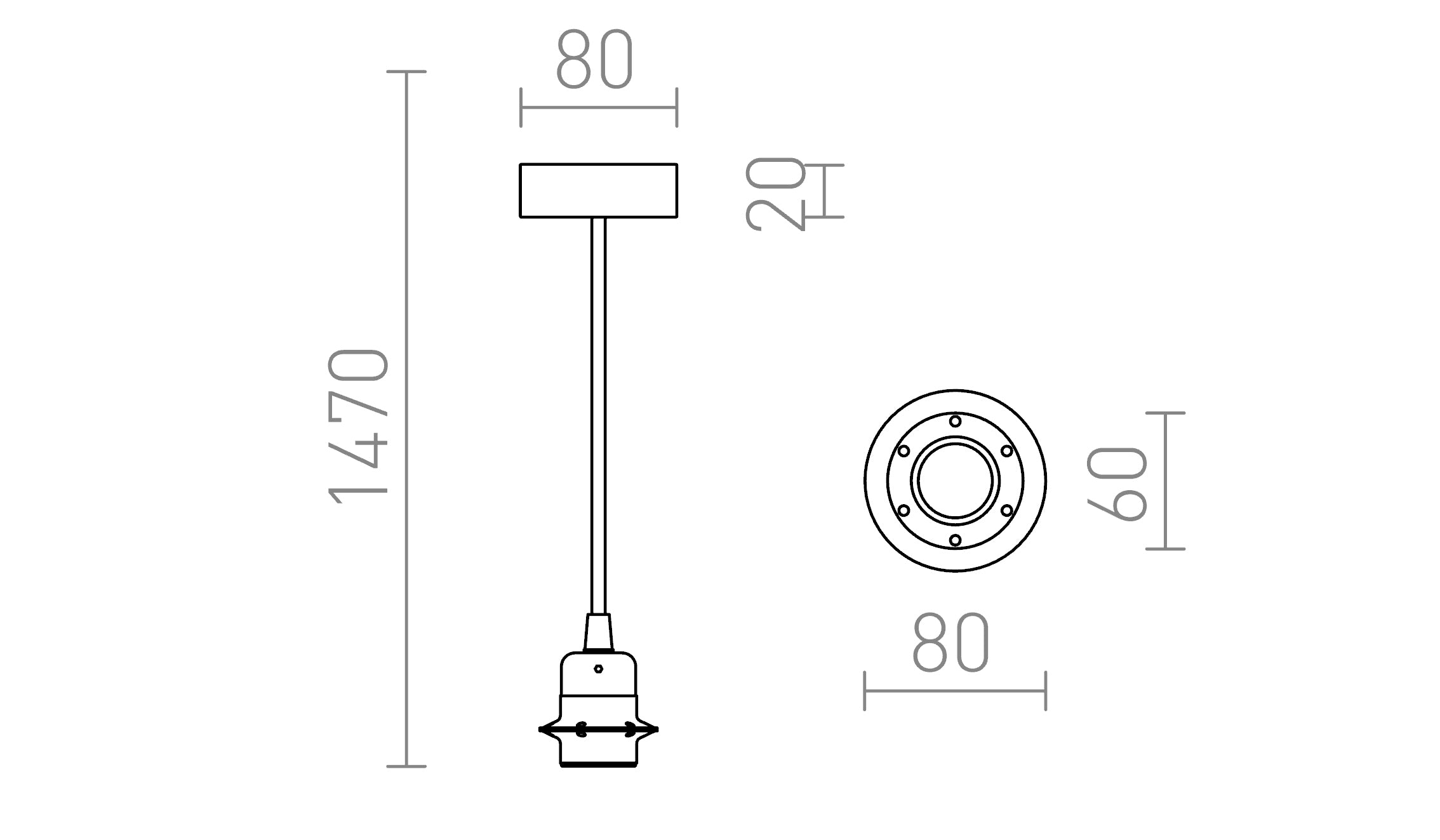 HEX závesná súprava SSZ+TK+CHO+ČK1 - Product sketch