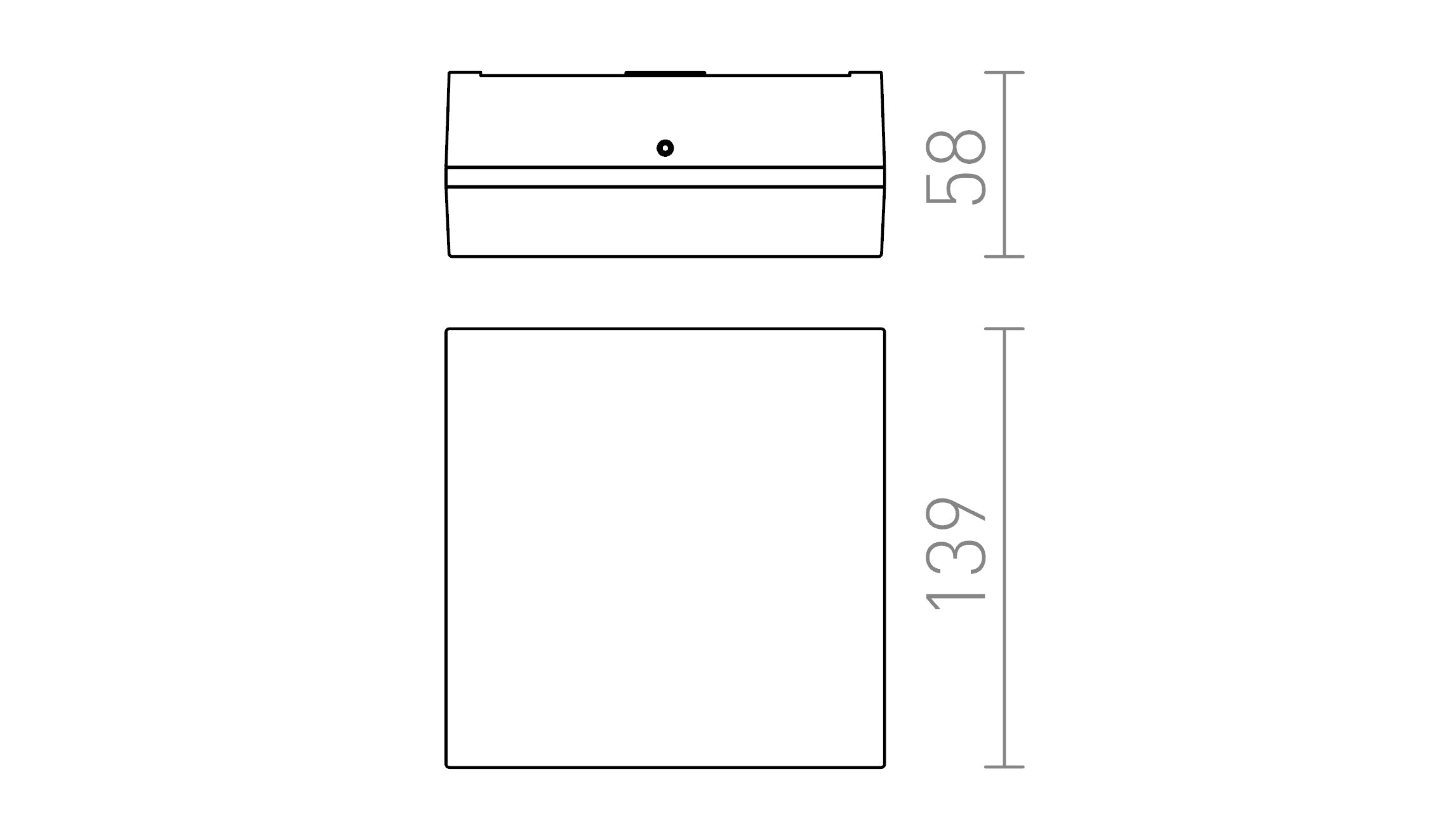 SPECTACLE ytmonterad lampa - Product sketch