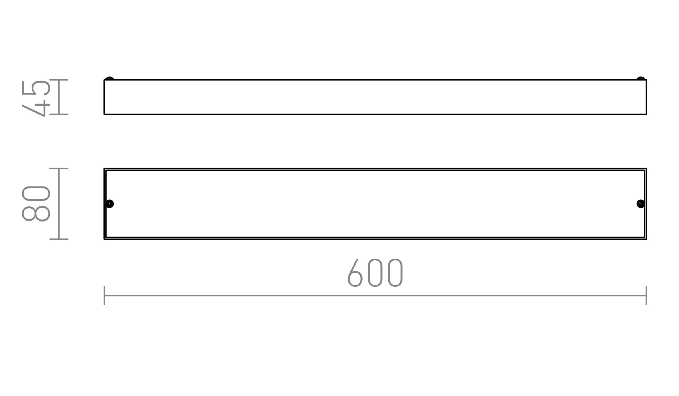 MARINA LED 60 stenska lampa - Product sketch