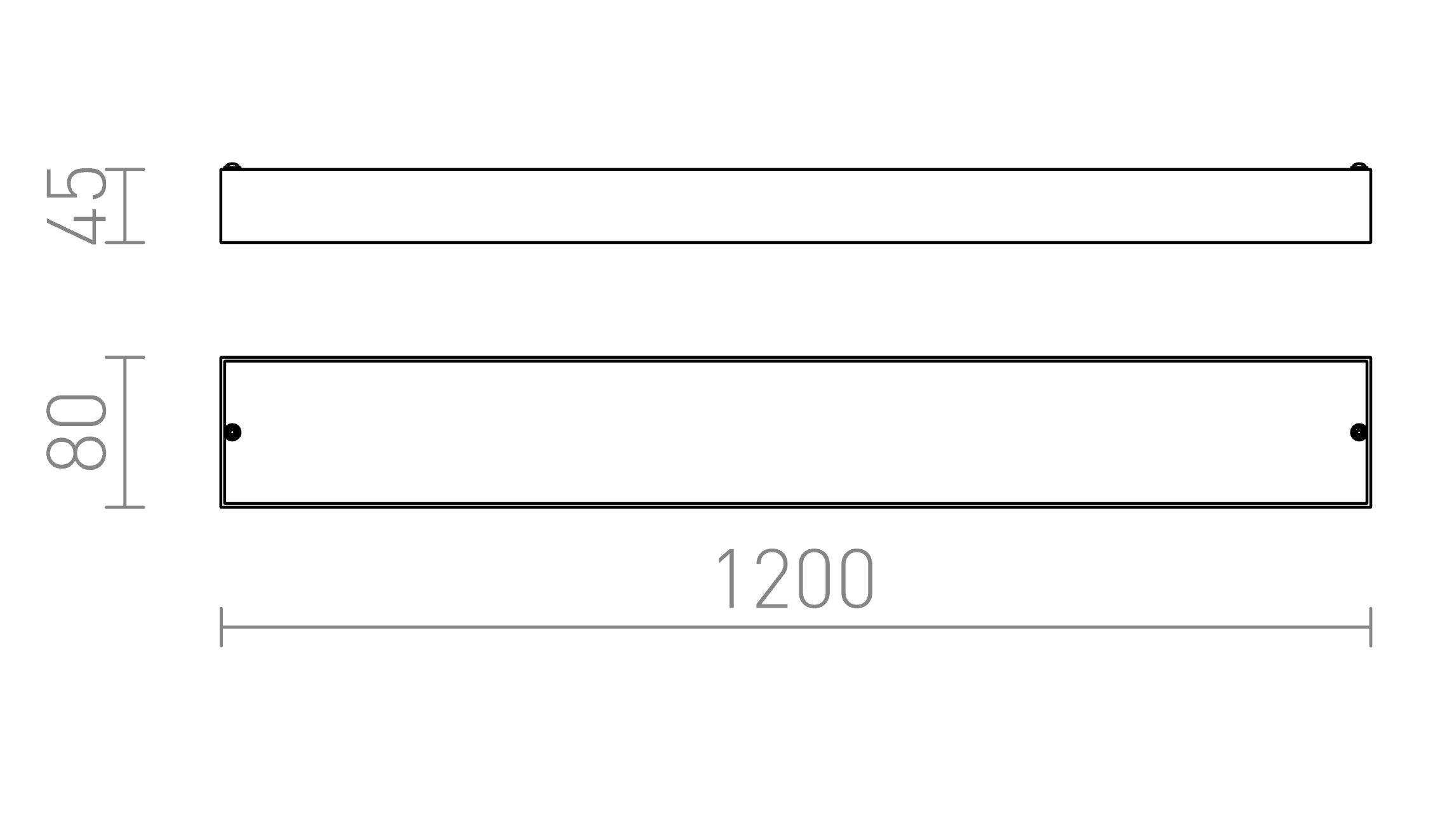 MARINA LED 120 da parete lampada - Product sketch