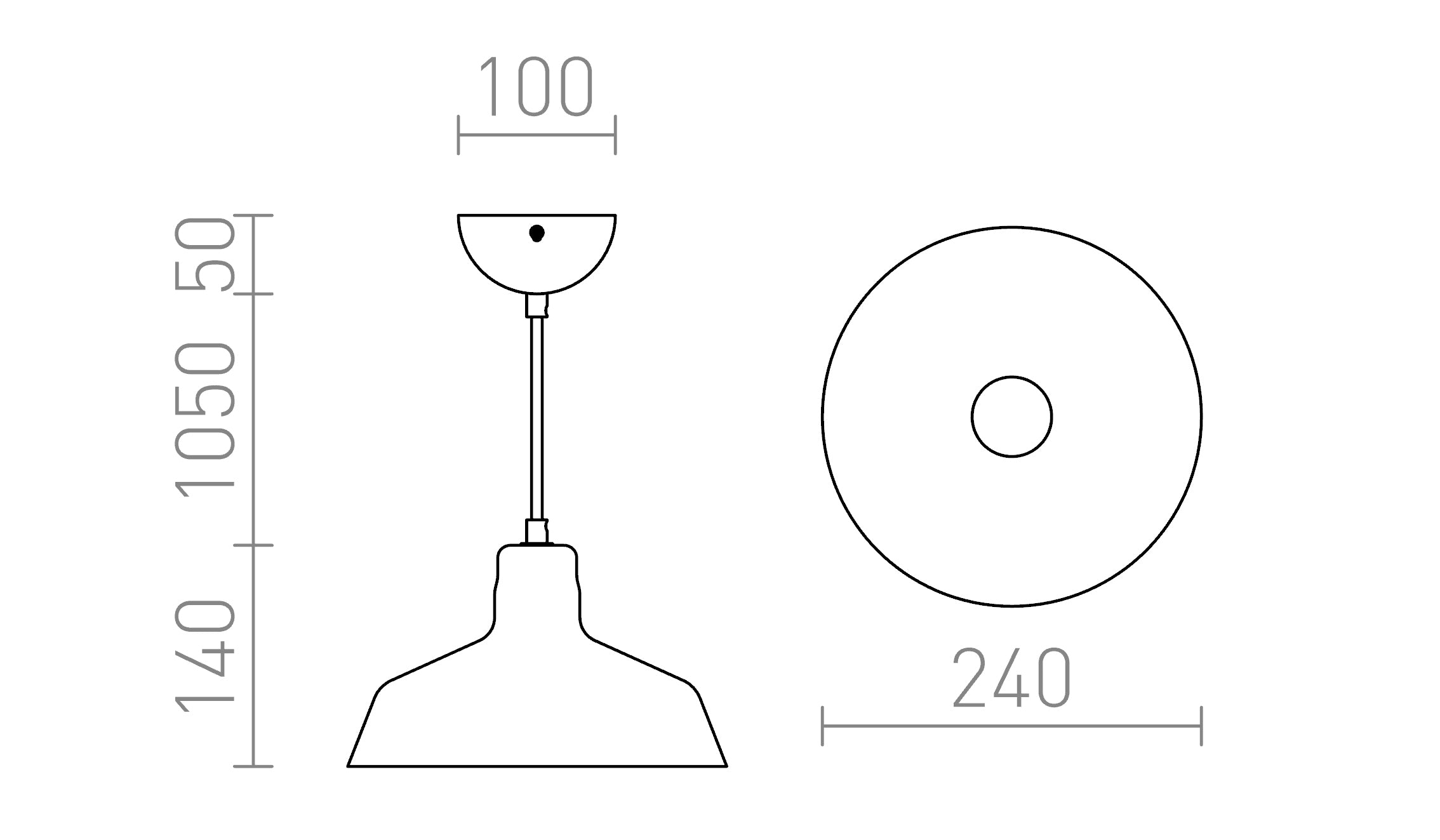 DORA κρεμαστό λαμπτήρας - Product sketch