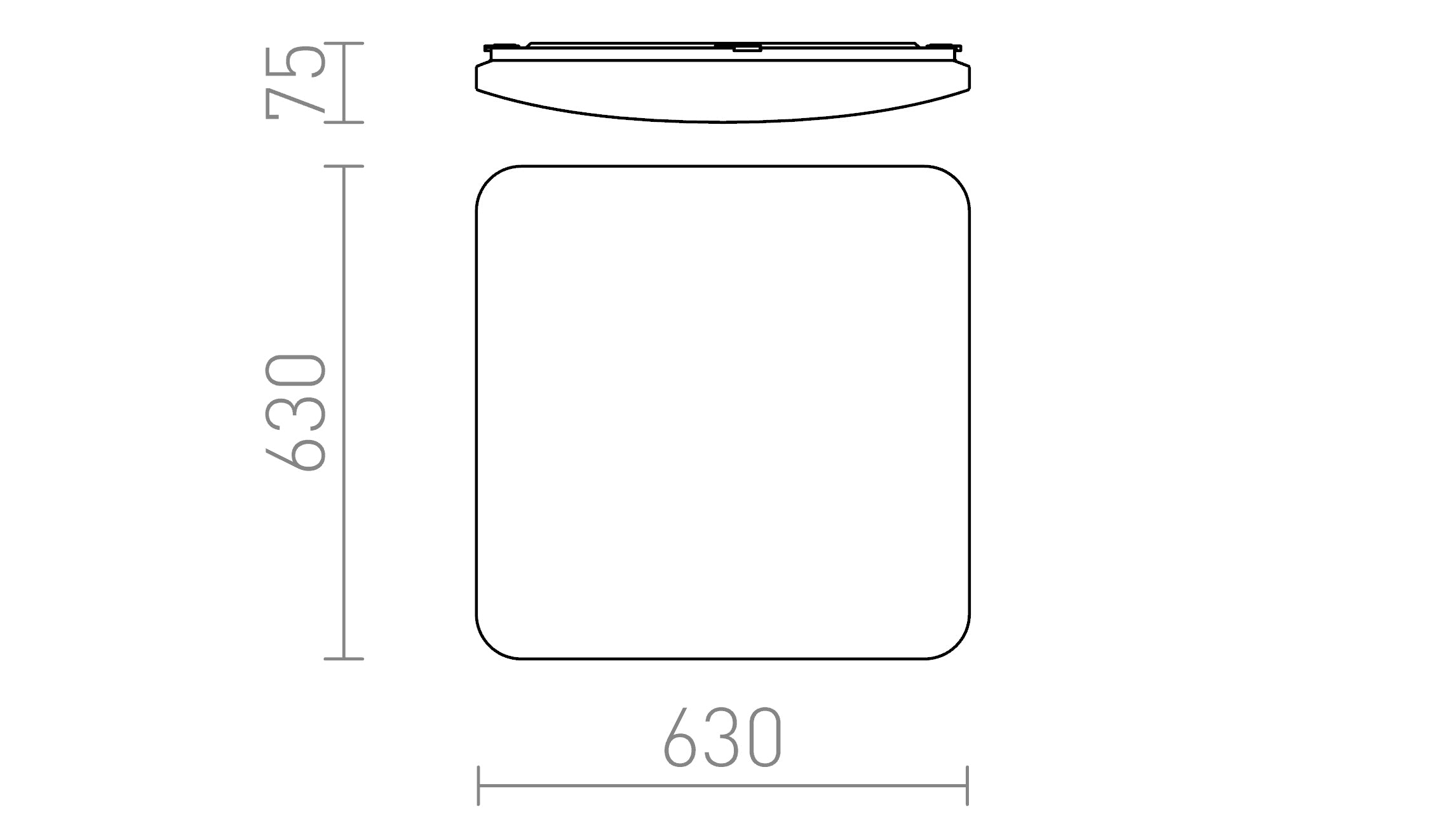 SEMPRE SQ 63 de techo lámpara - Product sketch
