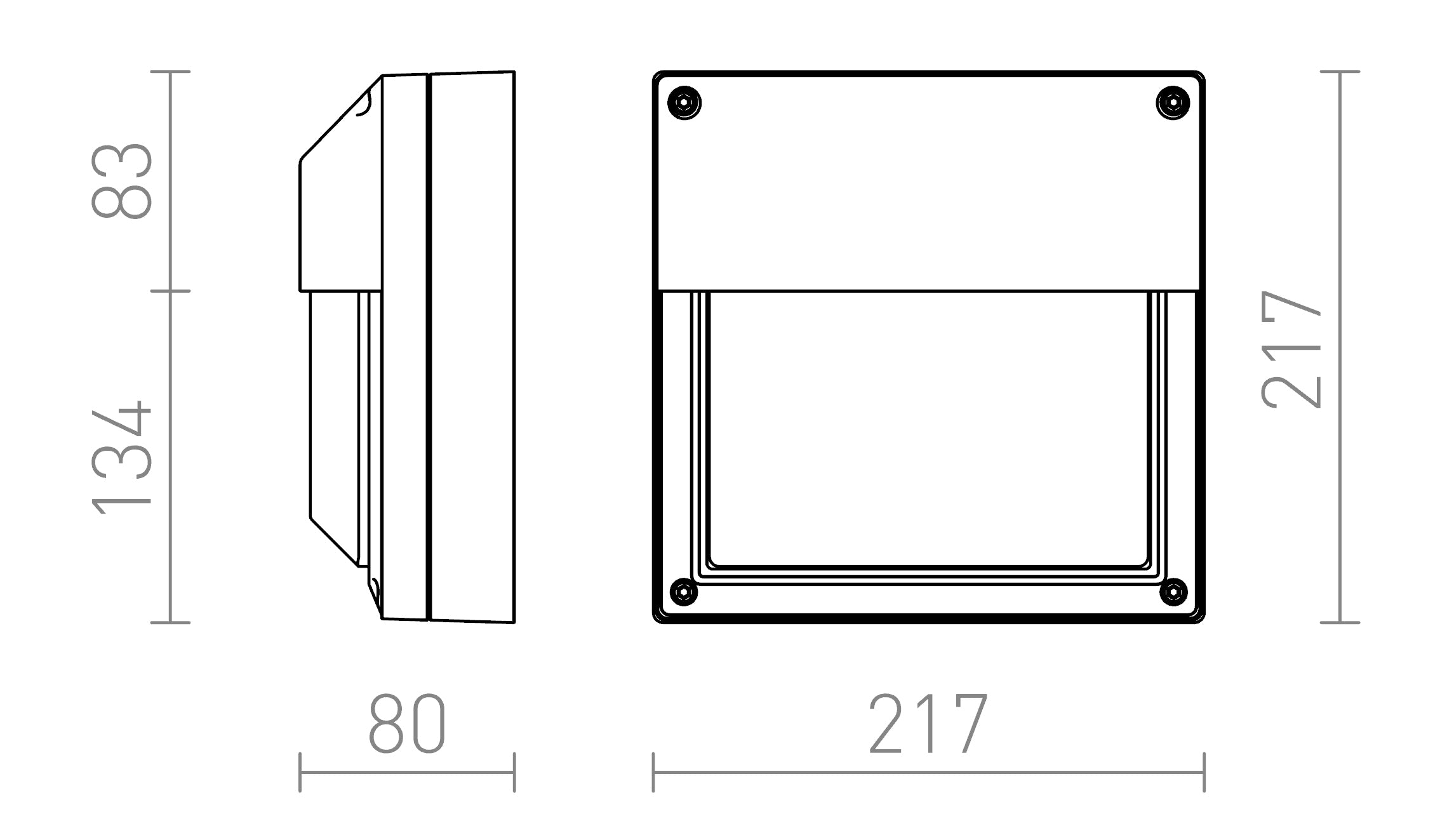 DELTA 215 wandlamp lamp - Product sketch