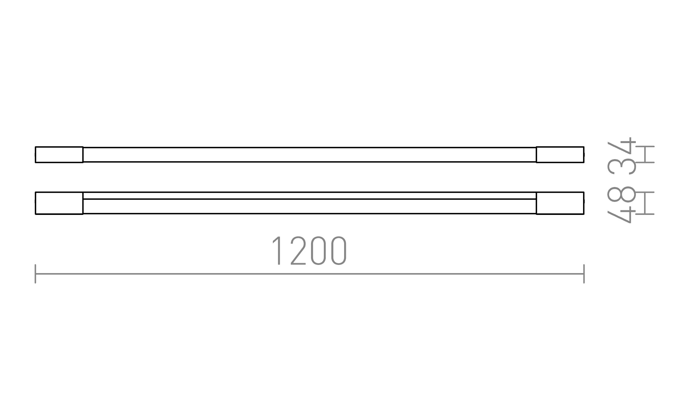 AMENITY 120 стенна лампа - Product sketch