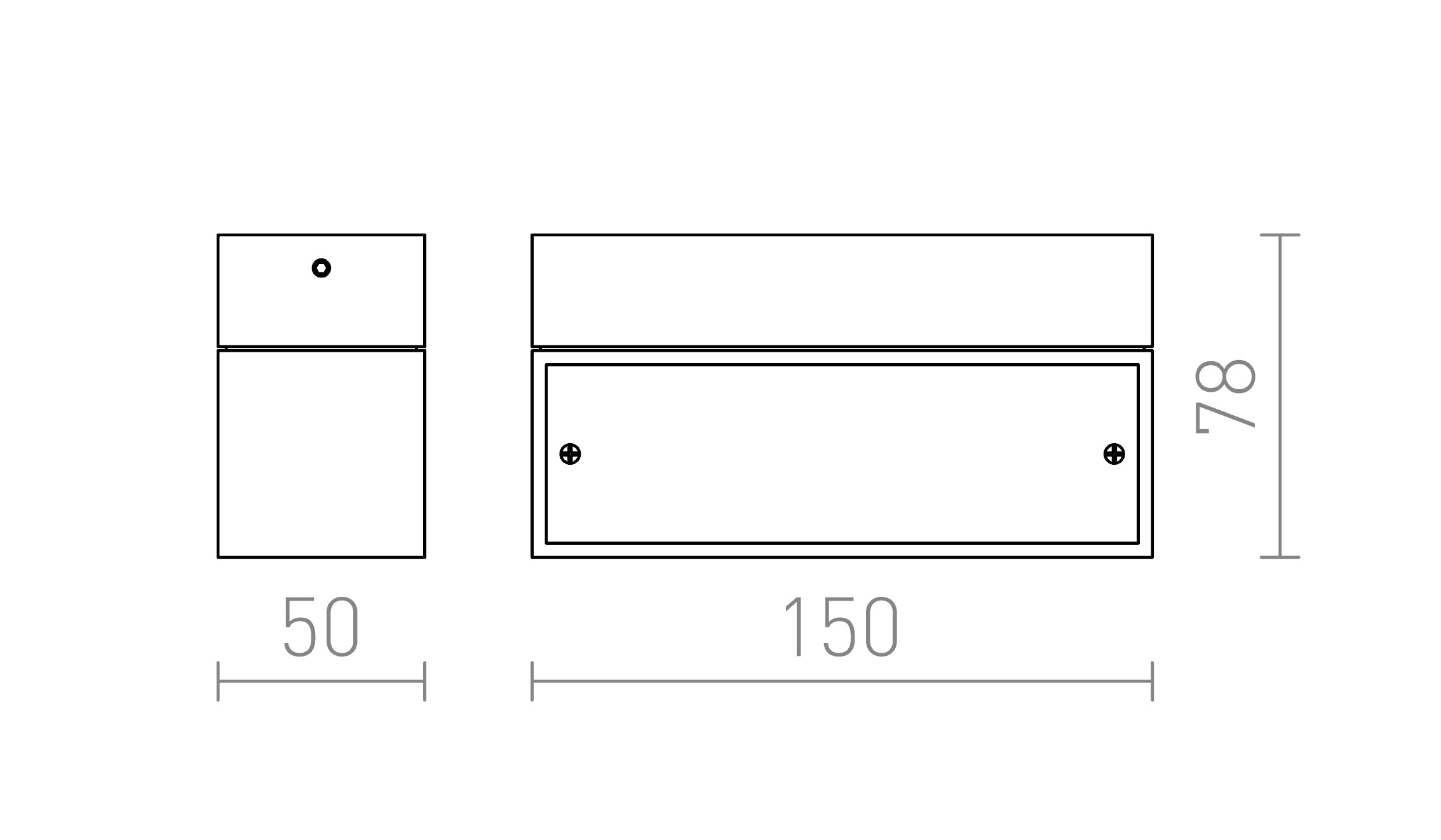 ADVANTAGE VI wall lamp - Product sketch