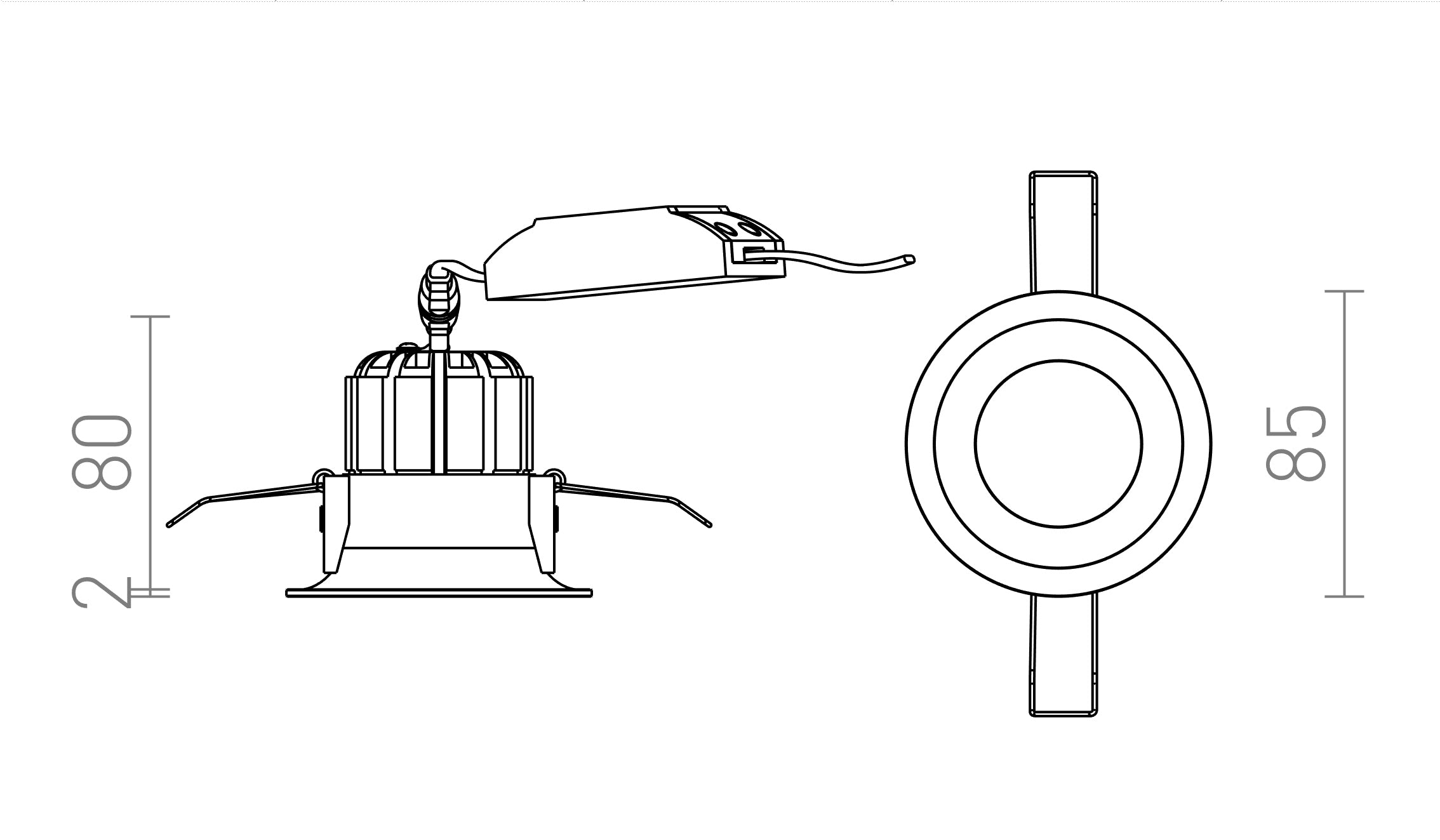 SHARM BASE încastrat lampă - Product sketch