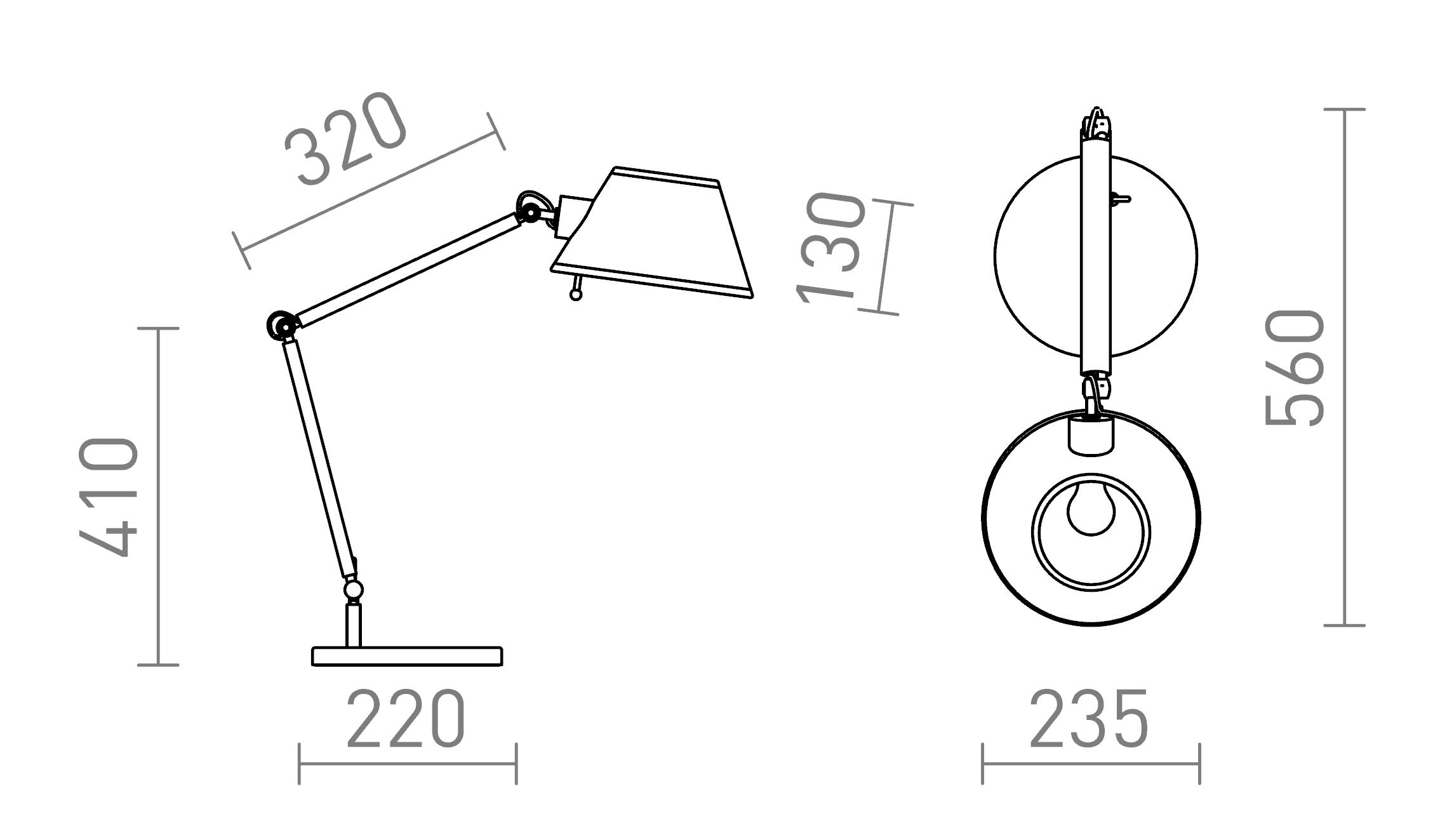 MONTANA namizna svetilka lampa - Product sketch