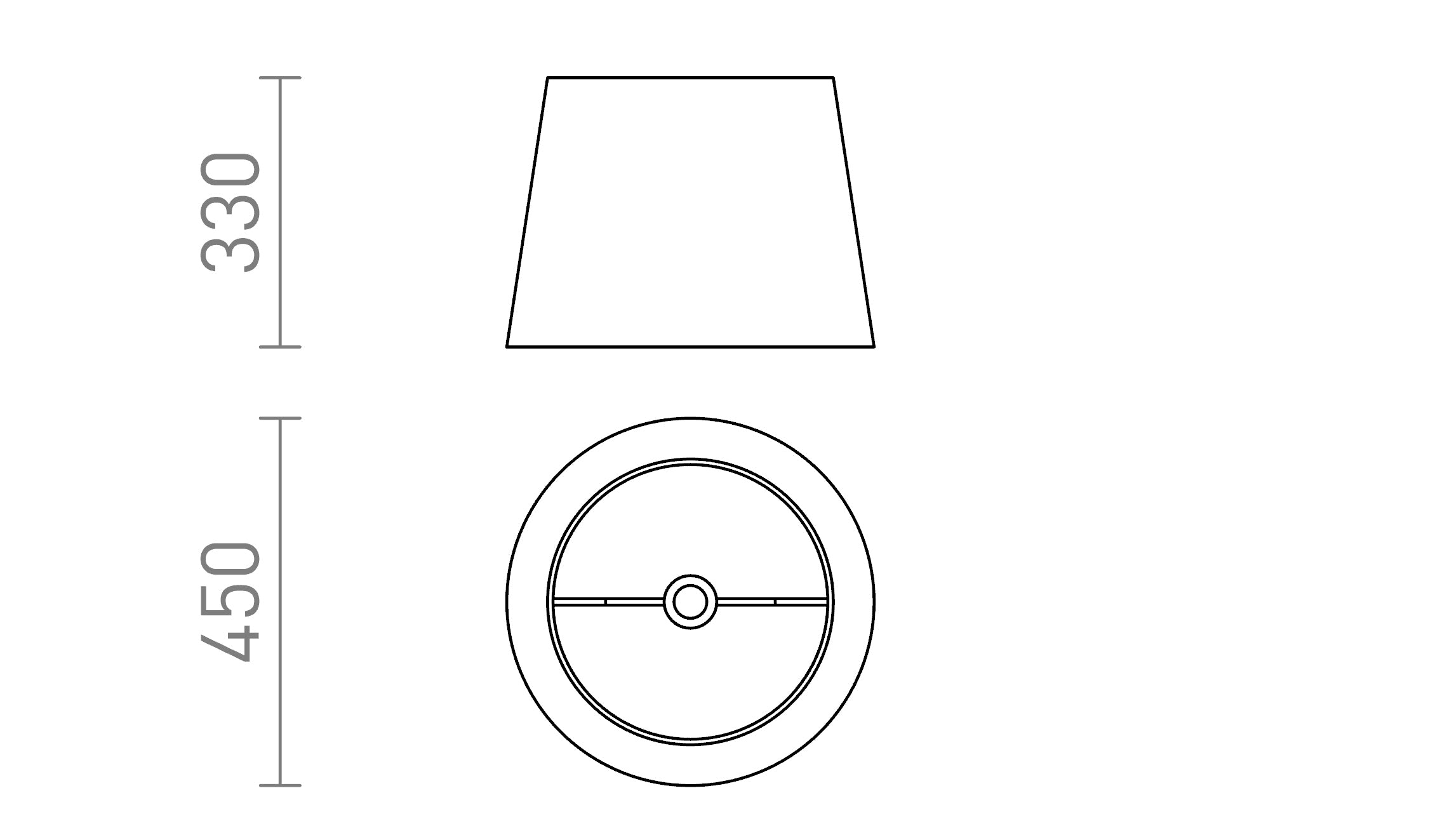 ILLUSION 45/33 abażur - Product sketch