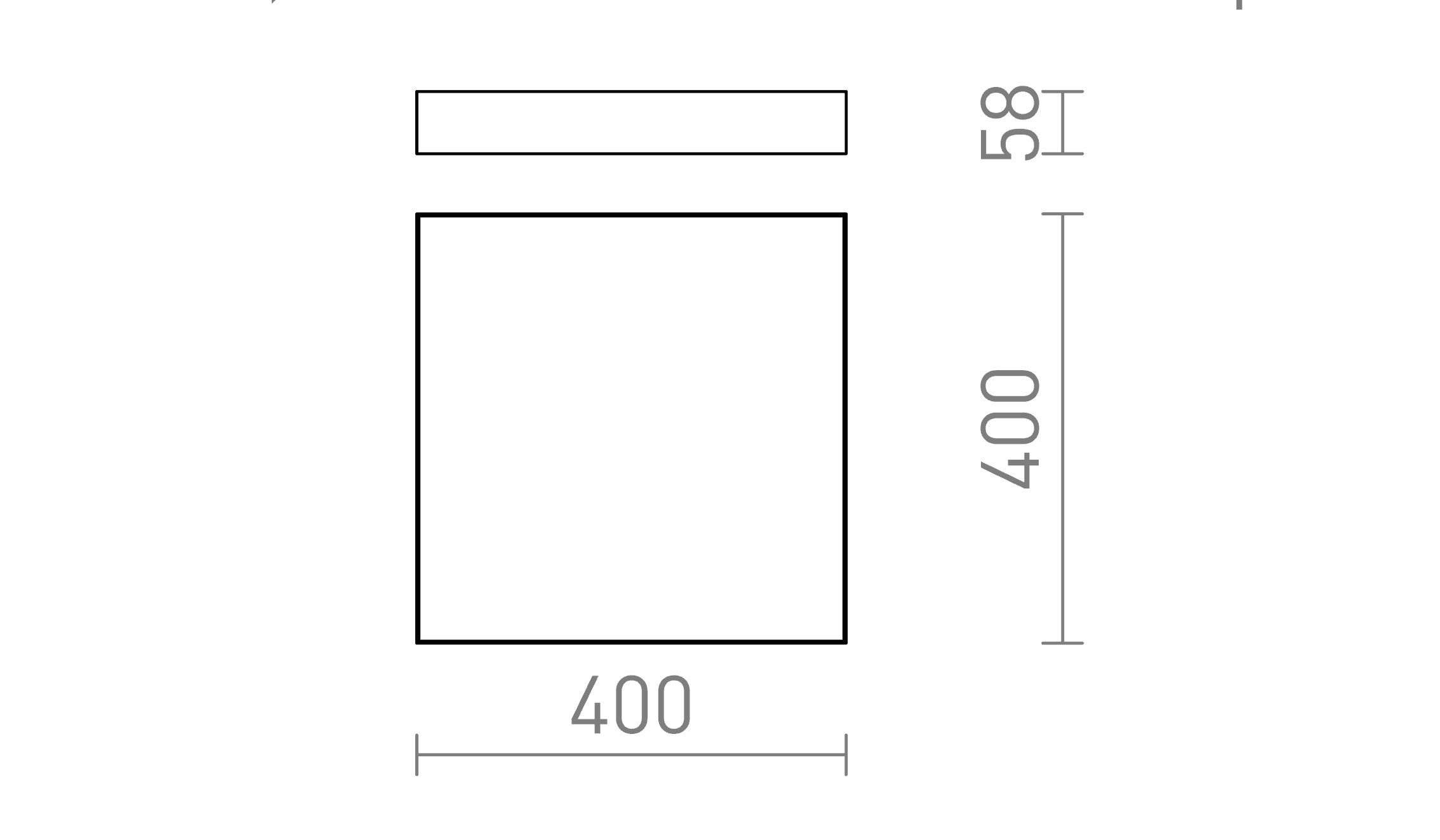 LARISA SQ 40 de techo lámpara - Product sketch