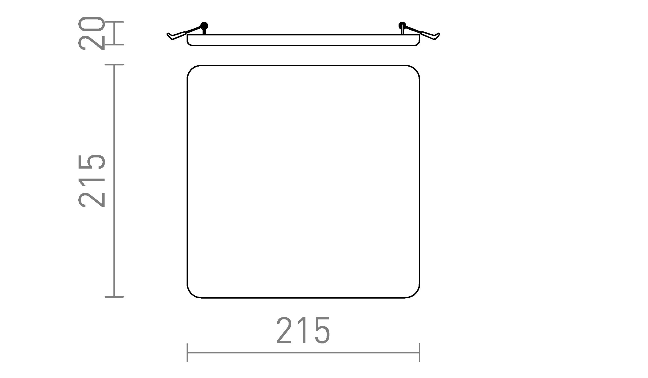BELI SQ 21 încastrat lampă - Product sketch