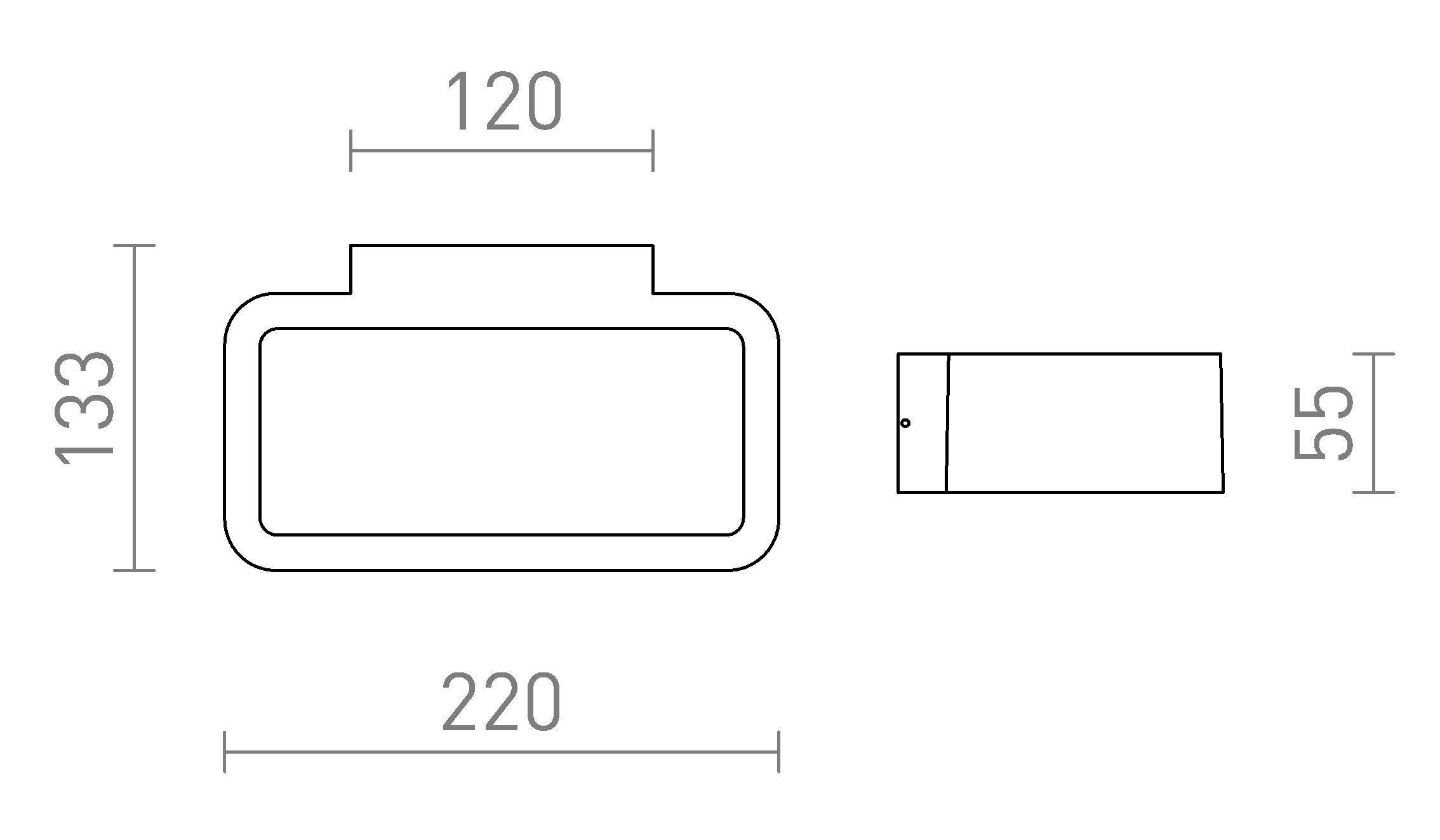 TAPA Wandleuchte lampe - Product sketch