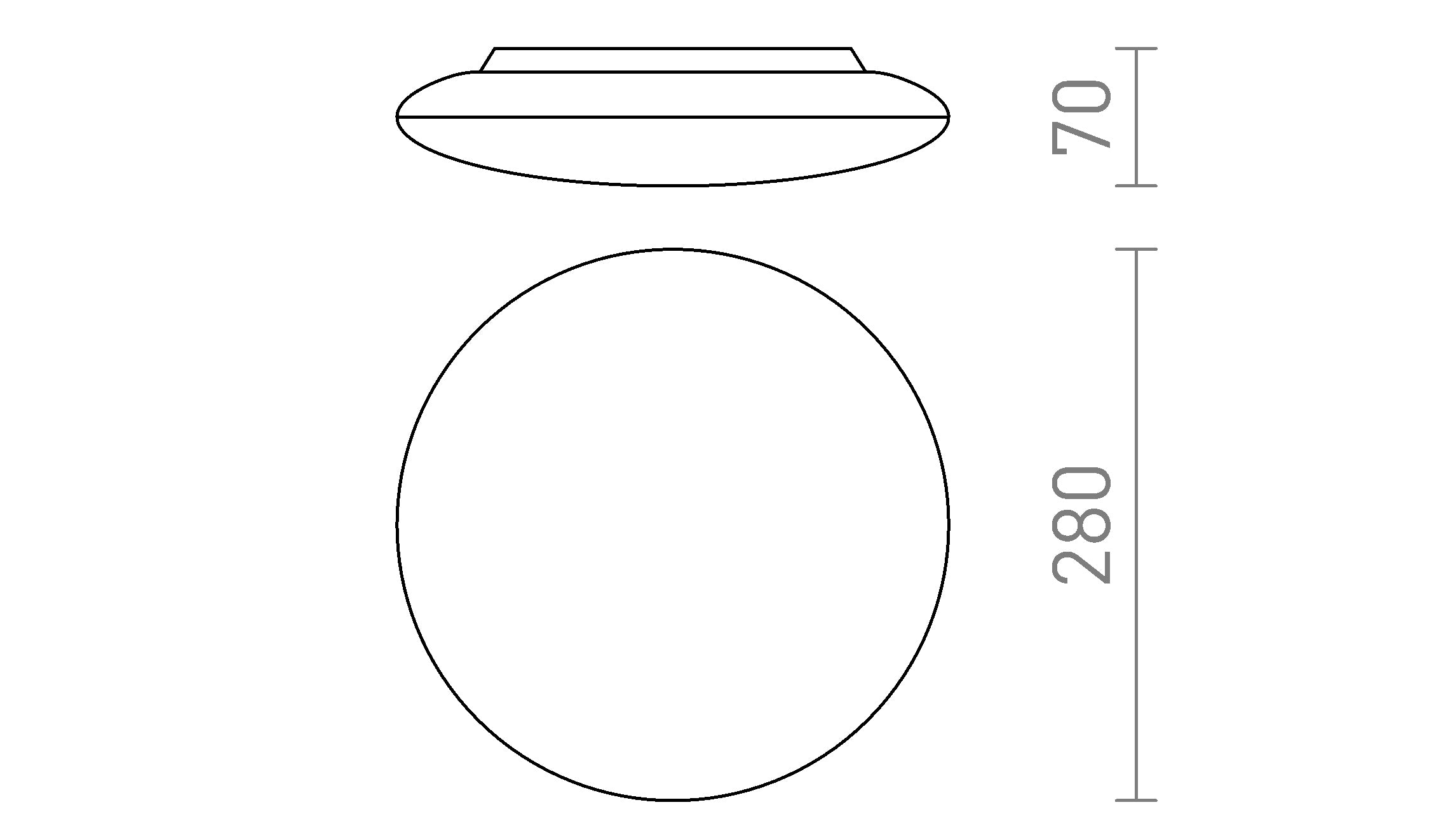 SASSARI οροφής λαμπτήρας - Product sketch