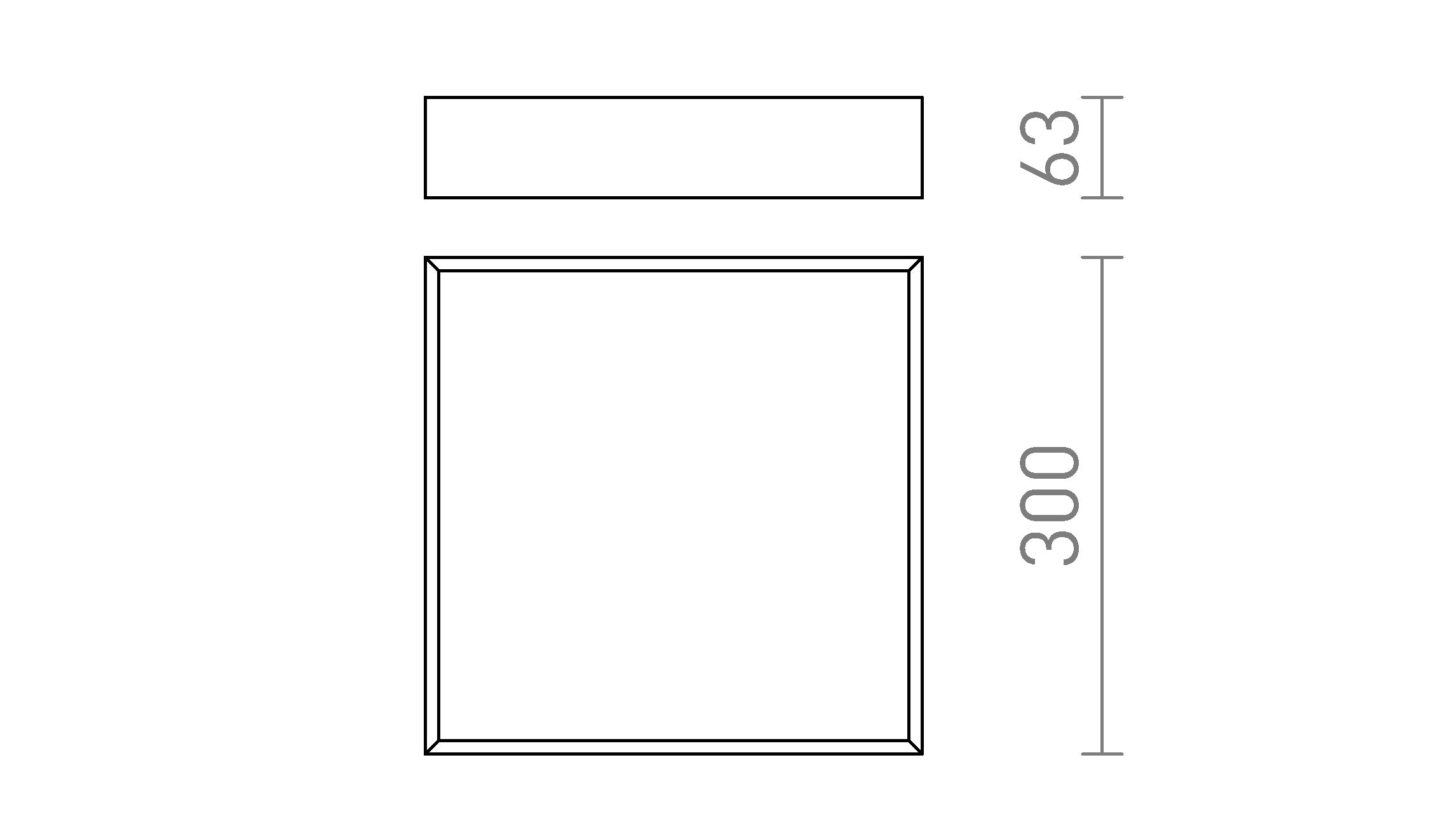 MERANO LED 30 plafondlamp lamp - Product sketch