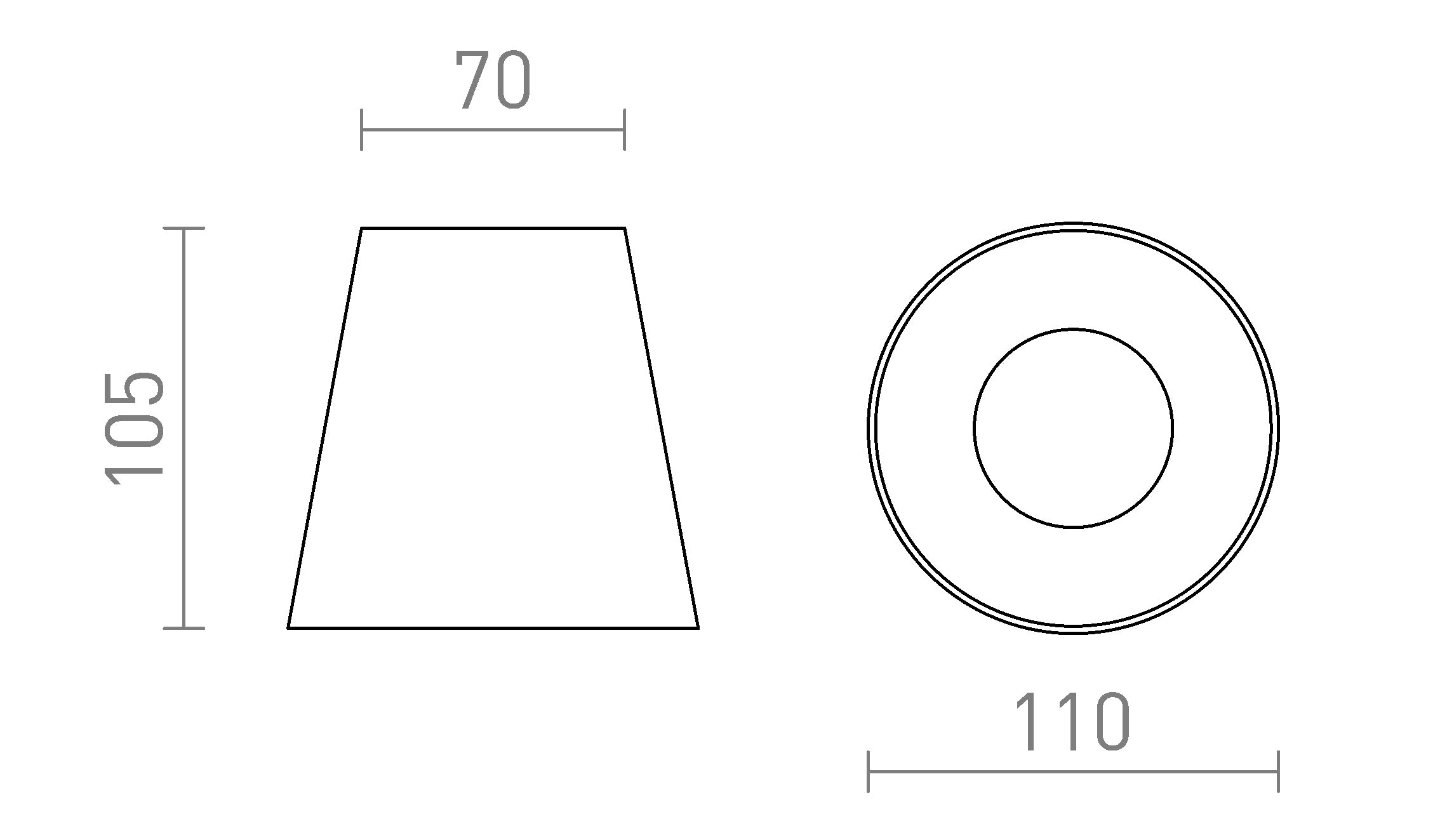 VOLCA ceiling lamp - Product sketch