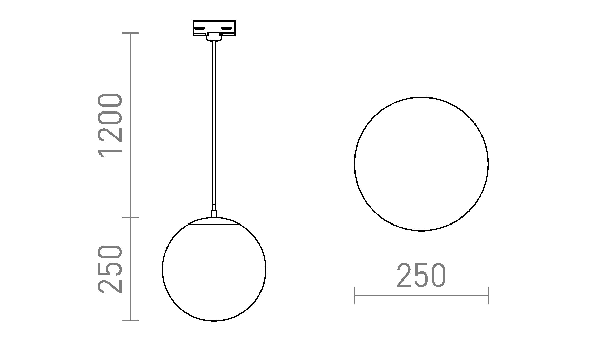 LUNA 25 för 3-fasskena - Product sketch