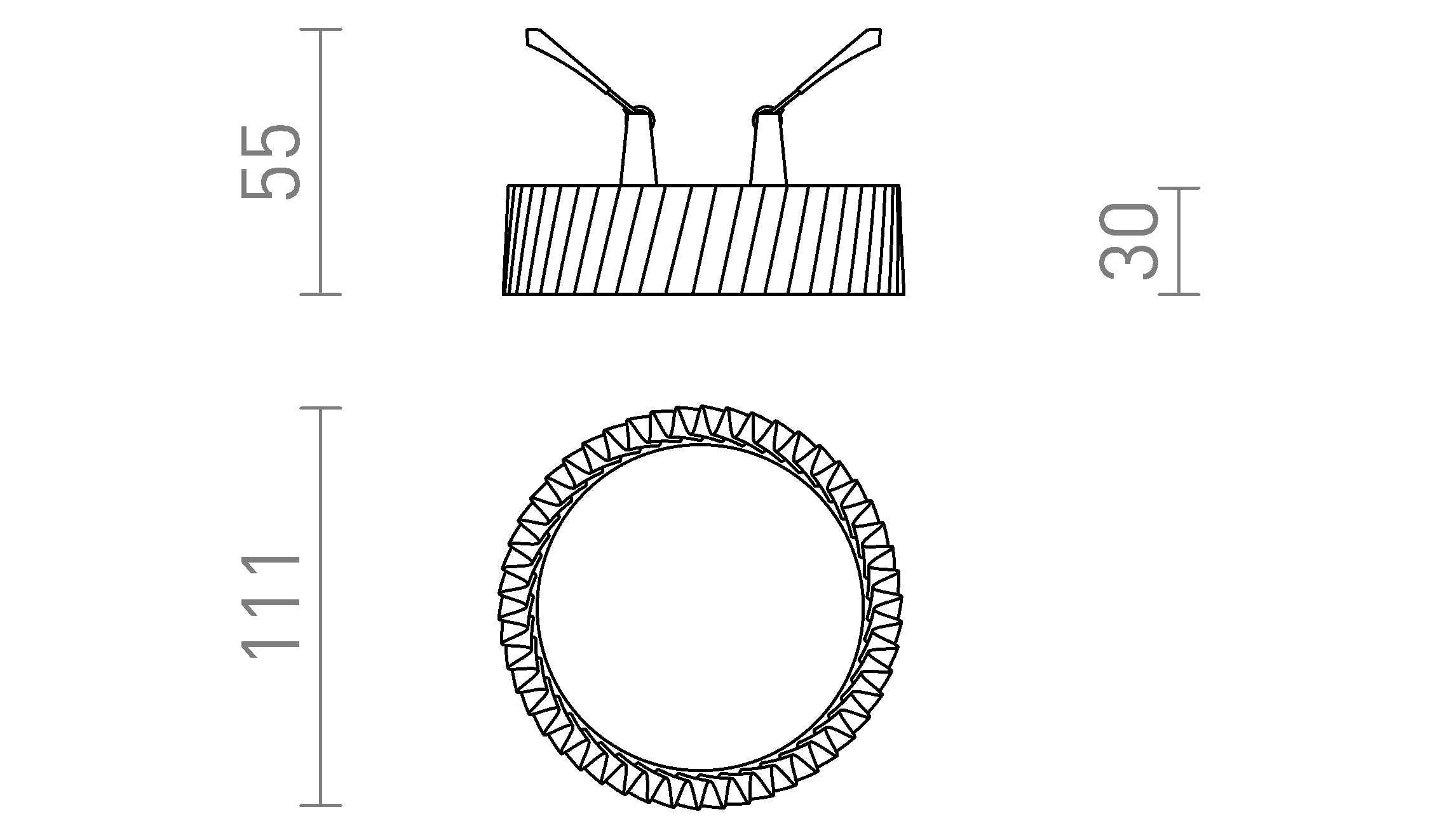 MARENGA RW1 30 χωνευτό λαμπτήρας - Product sketch