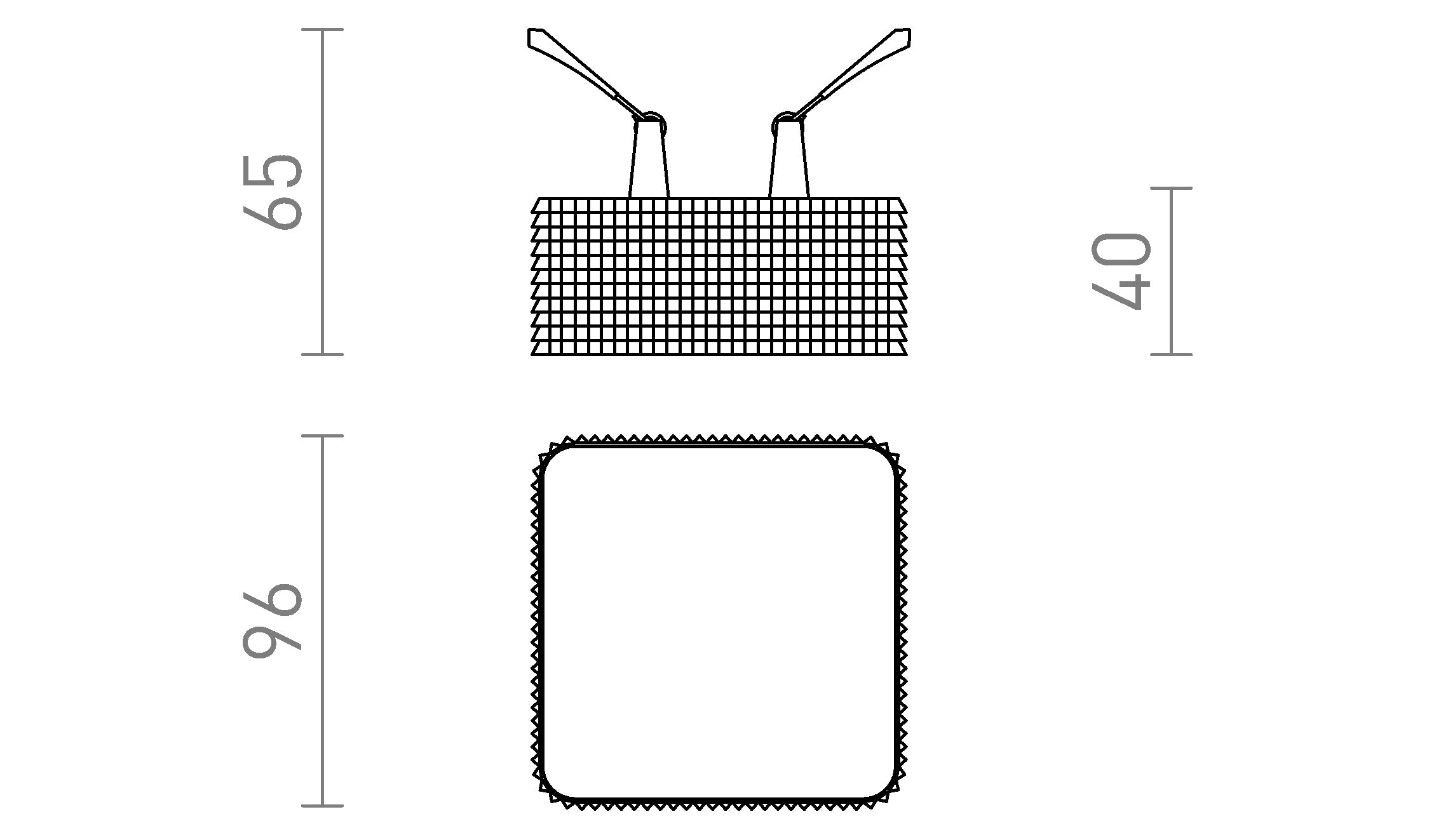 MARENGA SQB1 40 empotrada lámpara - Product sketch