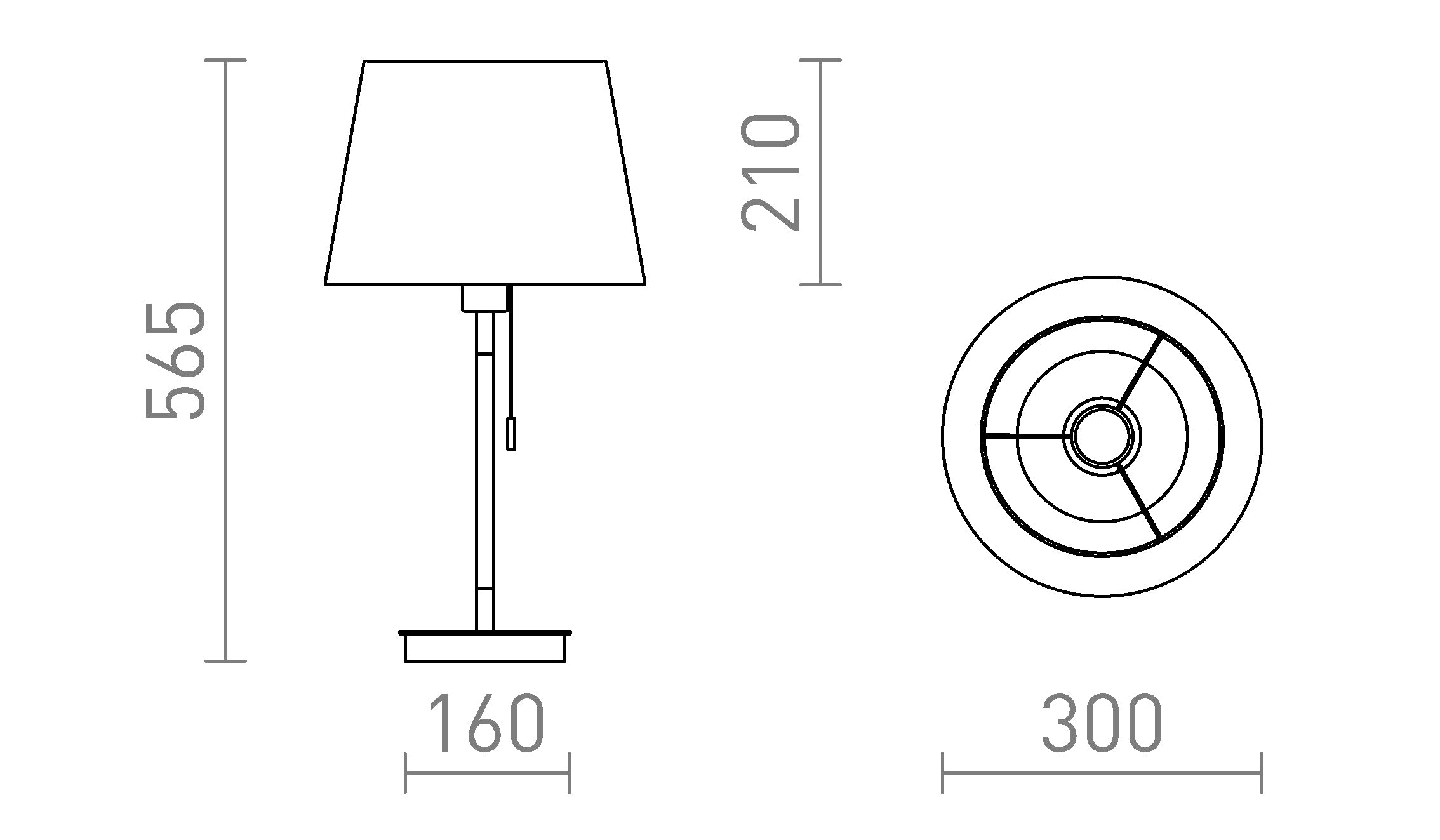 KEITH/AMBITUS 30 настолна c USB - Product sketch