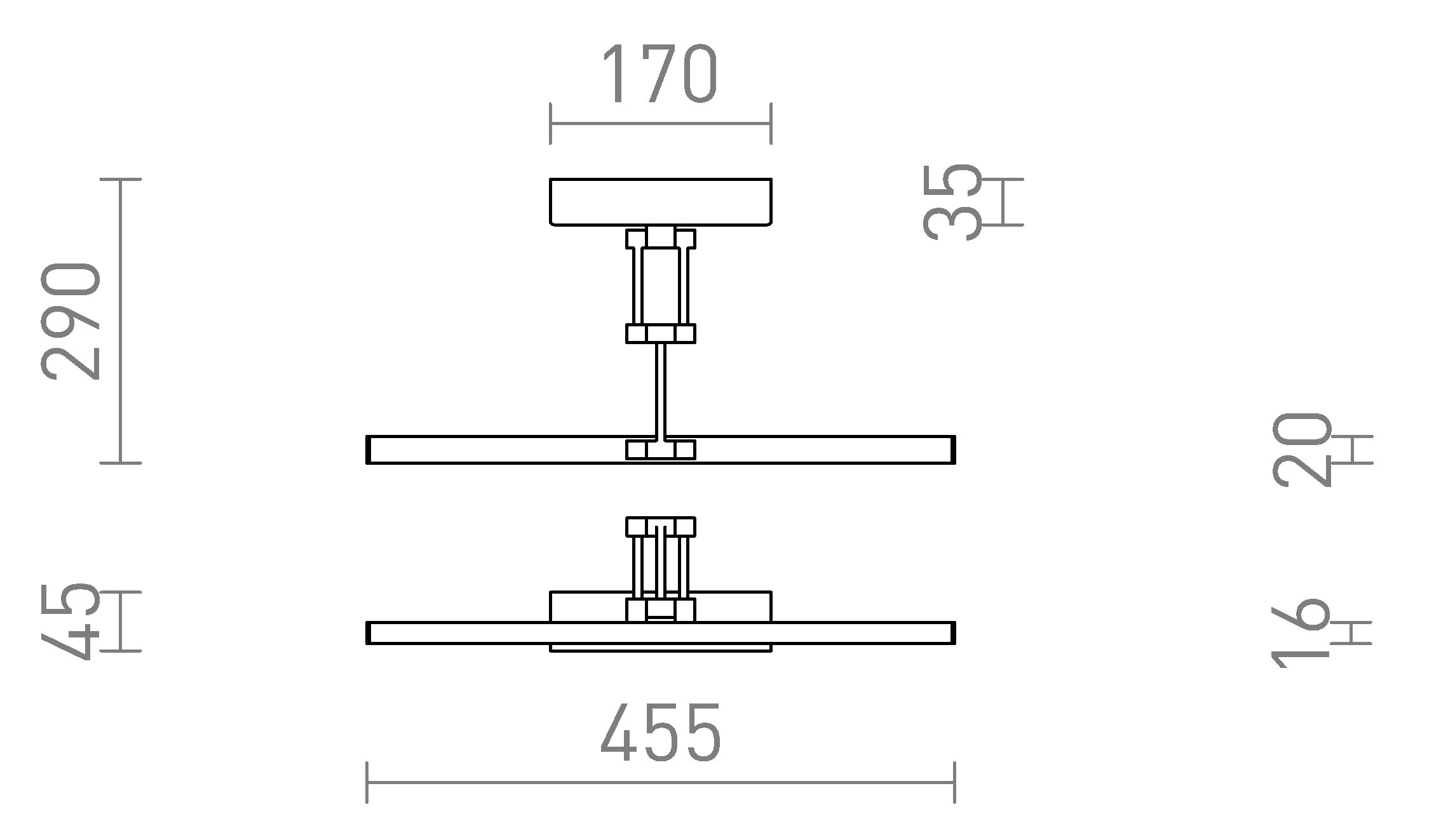 FRIDA 46 de pared lámpara - Product sketch