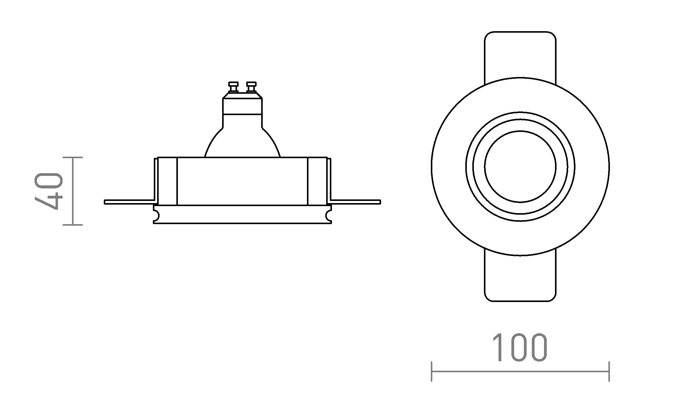 DAYTONA čvrsta lampa - Product sketch