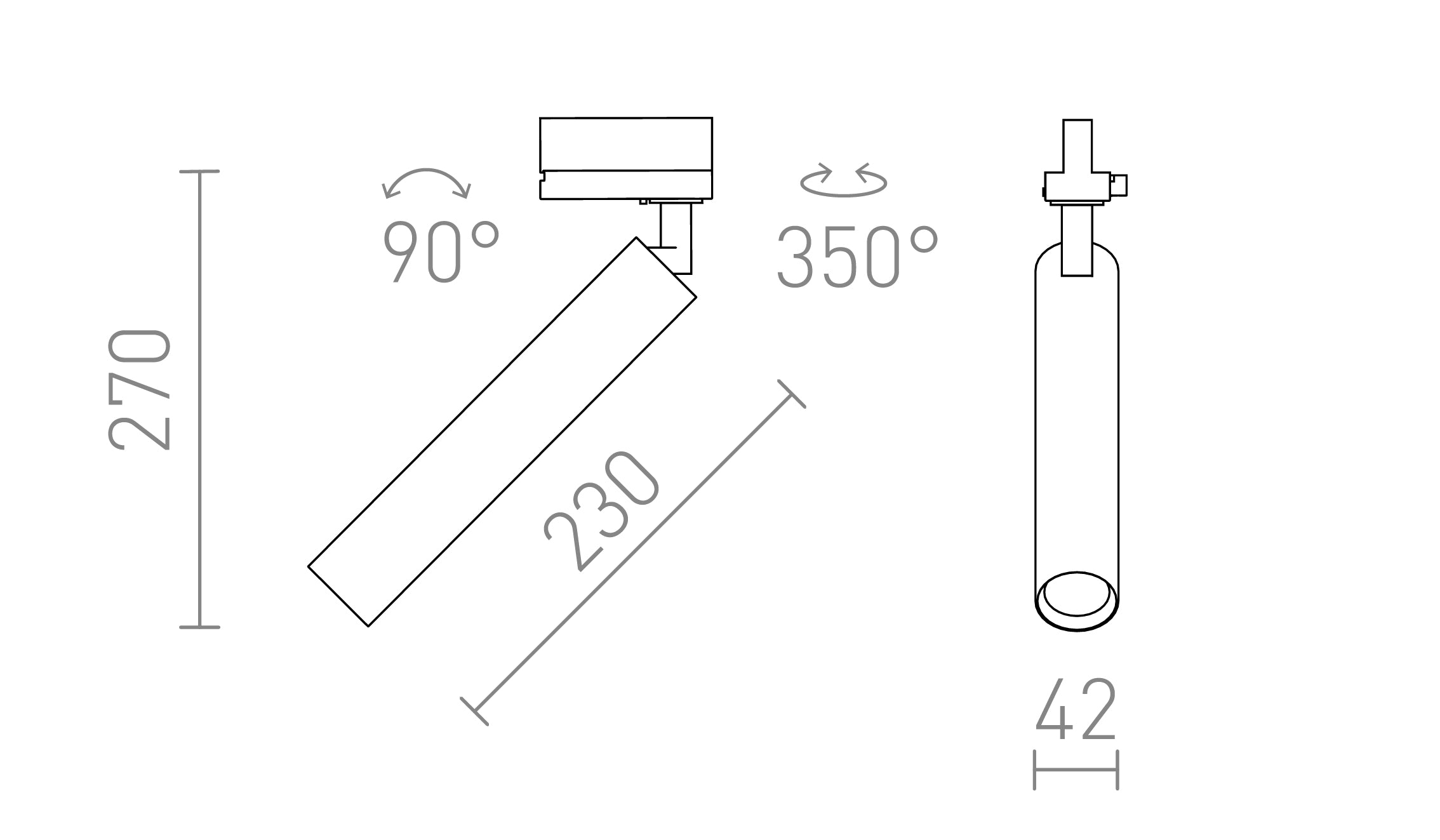 DARRIN за трифазна шина - Product sketch
