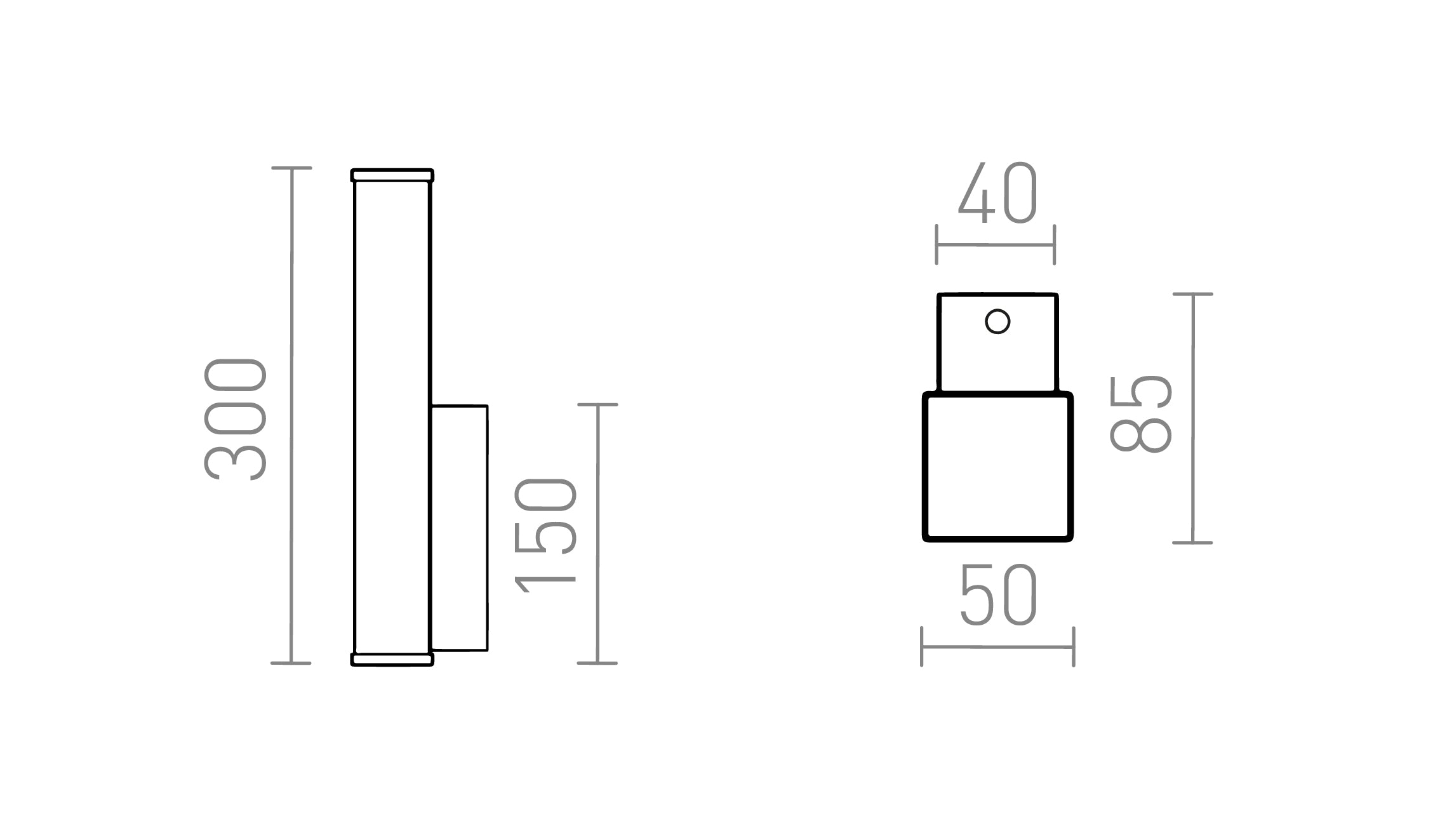 ALLAN vägg lampa - Product sketch