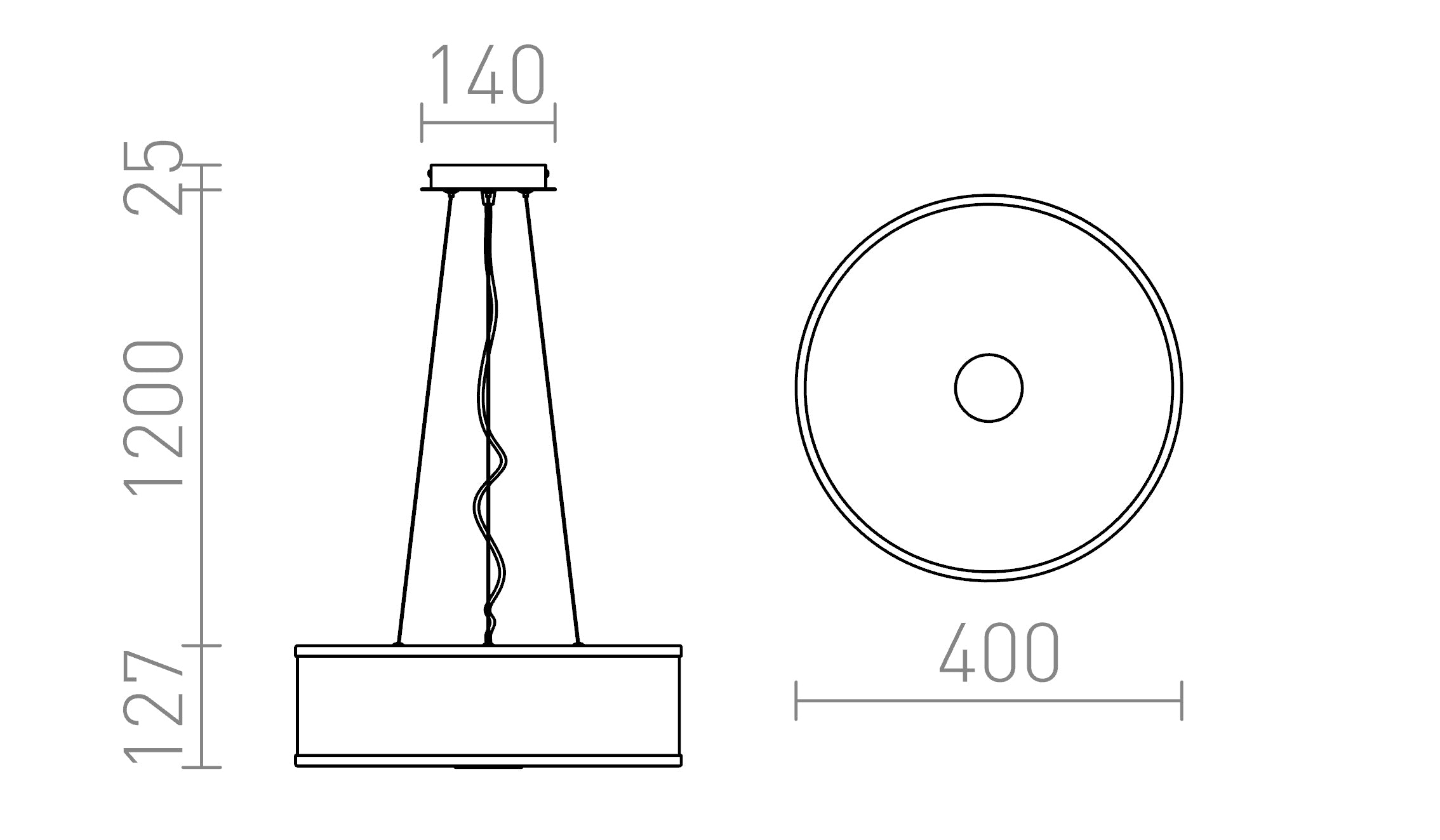 CASSABLANCA LED 40 висяща лампа - Product sketch