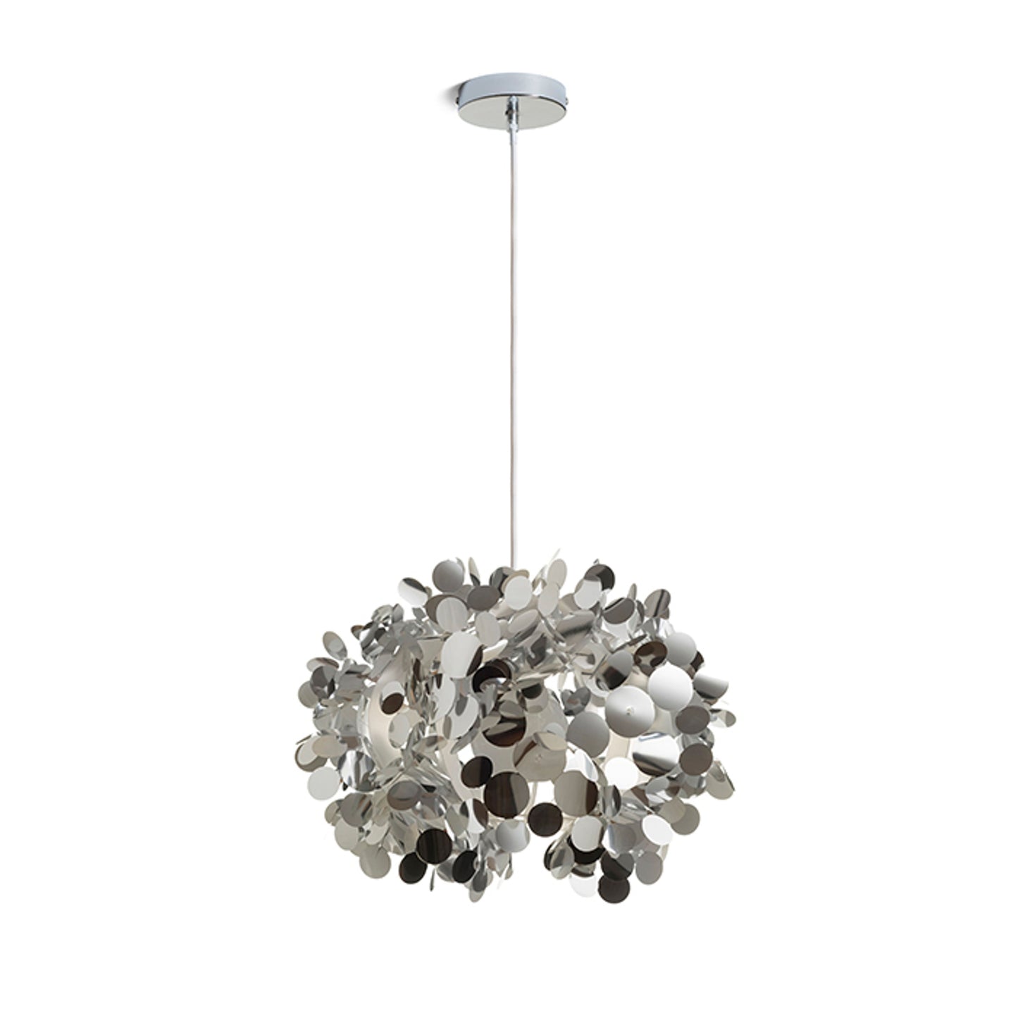 RENDL pendant lamp CONFETTI pendant chrome foil 230V LED E27 15W R13285 1