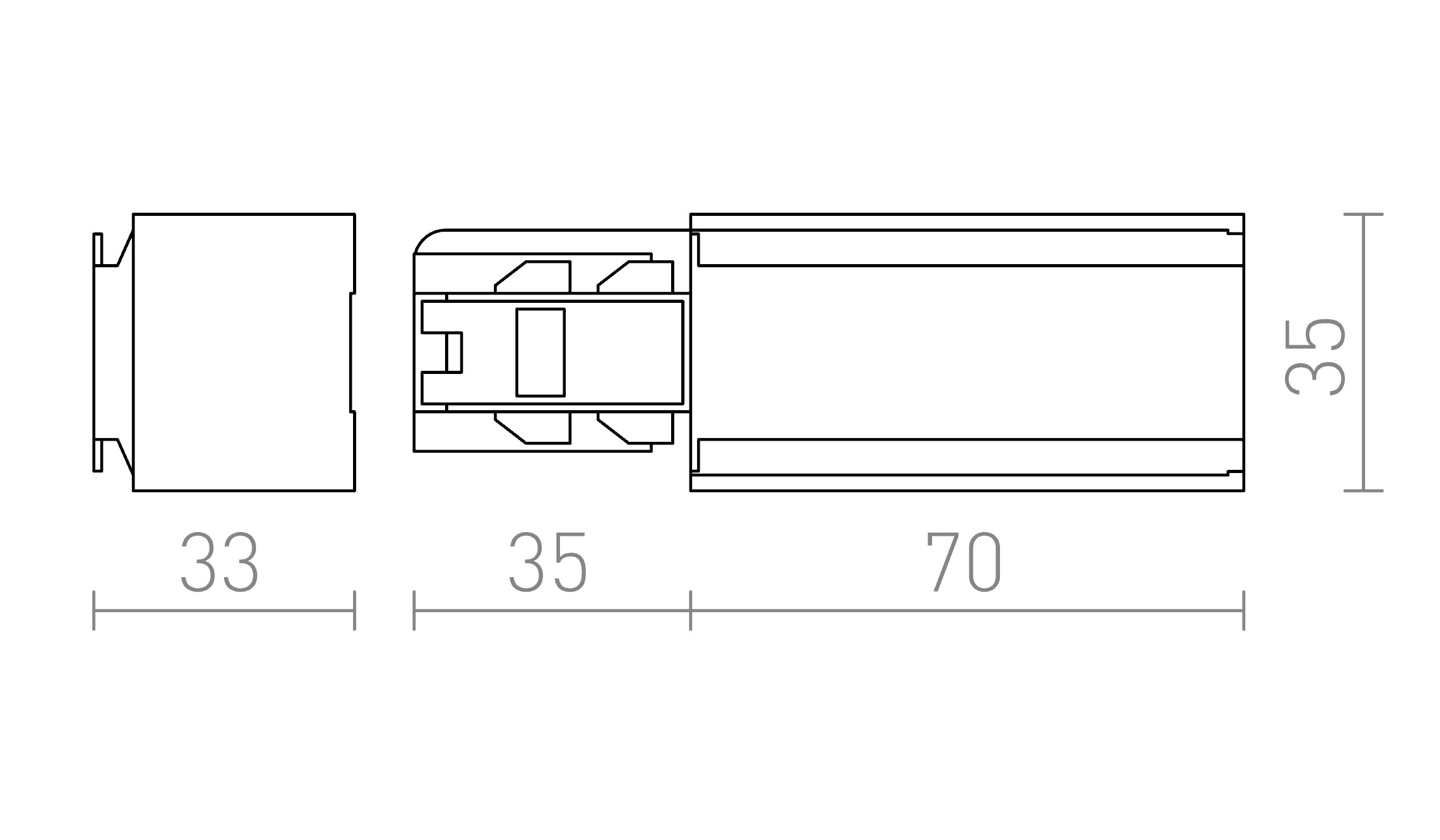 EUTRAC ANSLUTNING (JORD VÄNSTER) - Product sketch