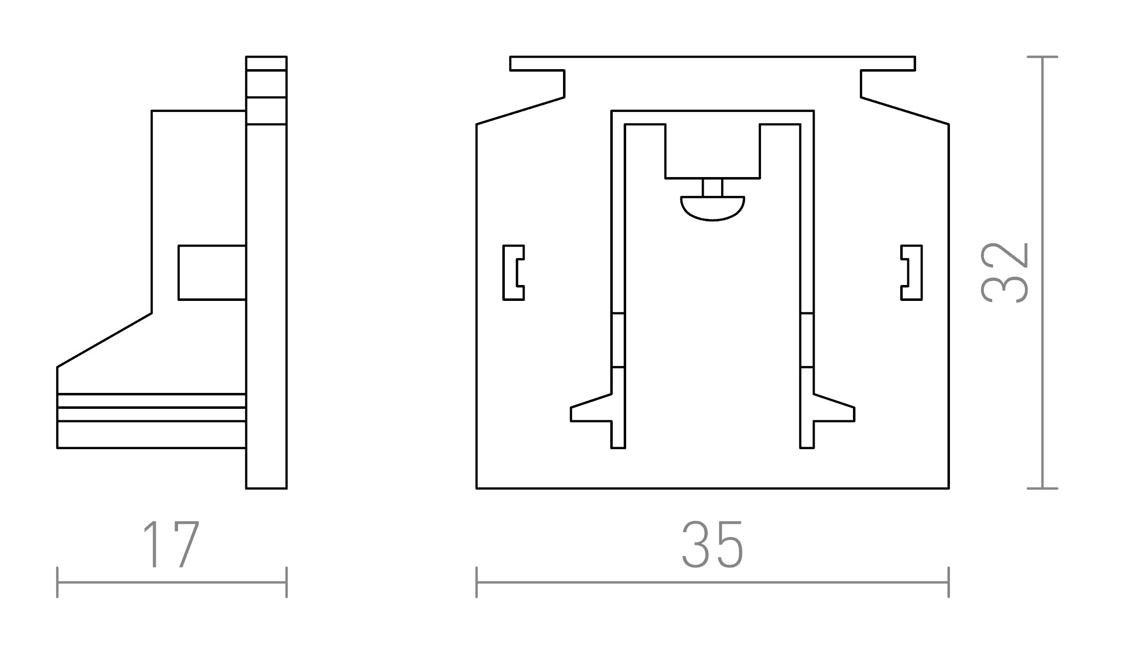 EUTRAC ÄNDSTYCKE - Product sketch
