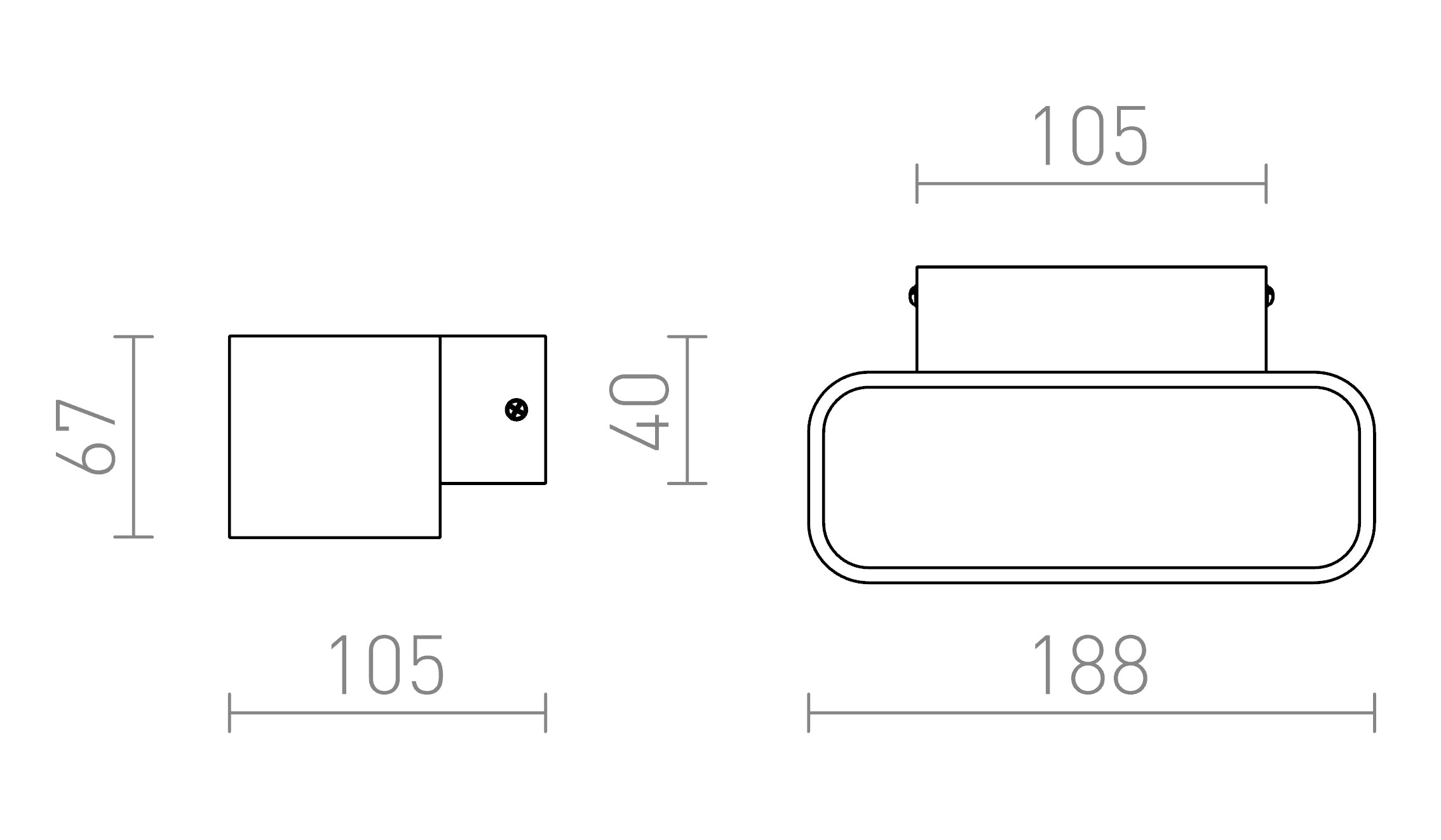 REEM  vägg lampa - Product sketch