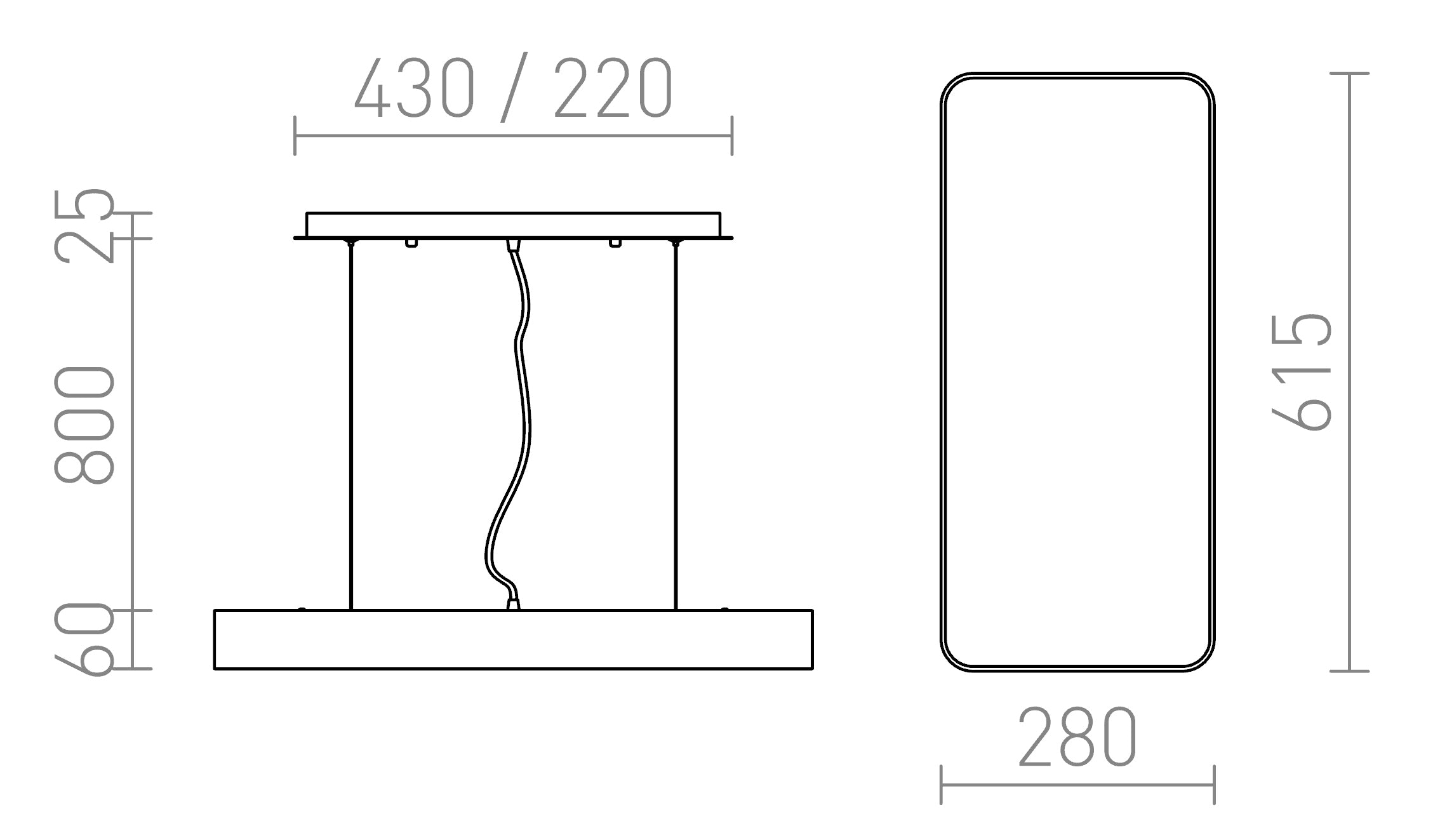 MENSA RC PENDEL - Product sketch