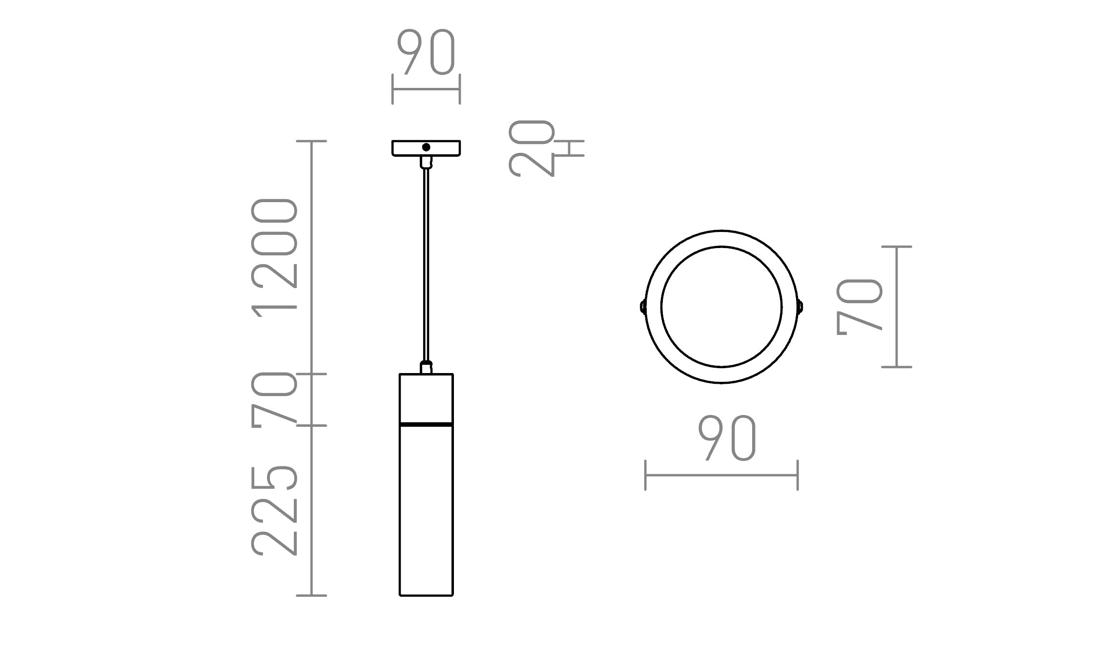 EIGHT PENDEL - Product sketch