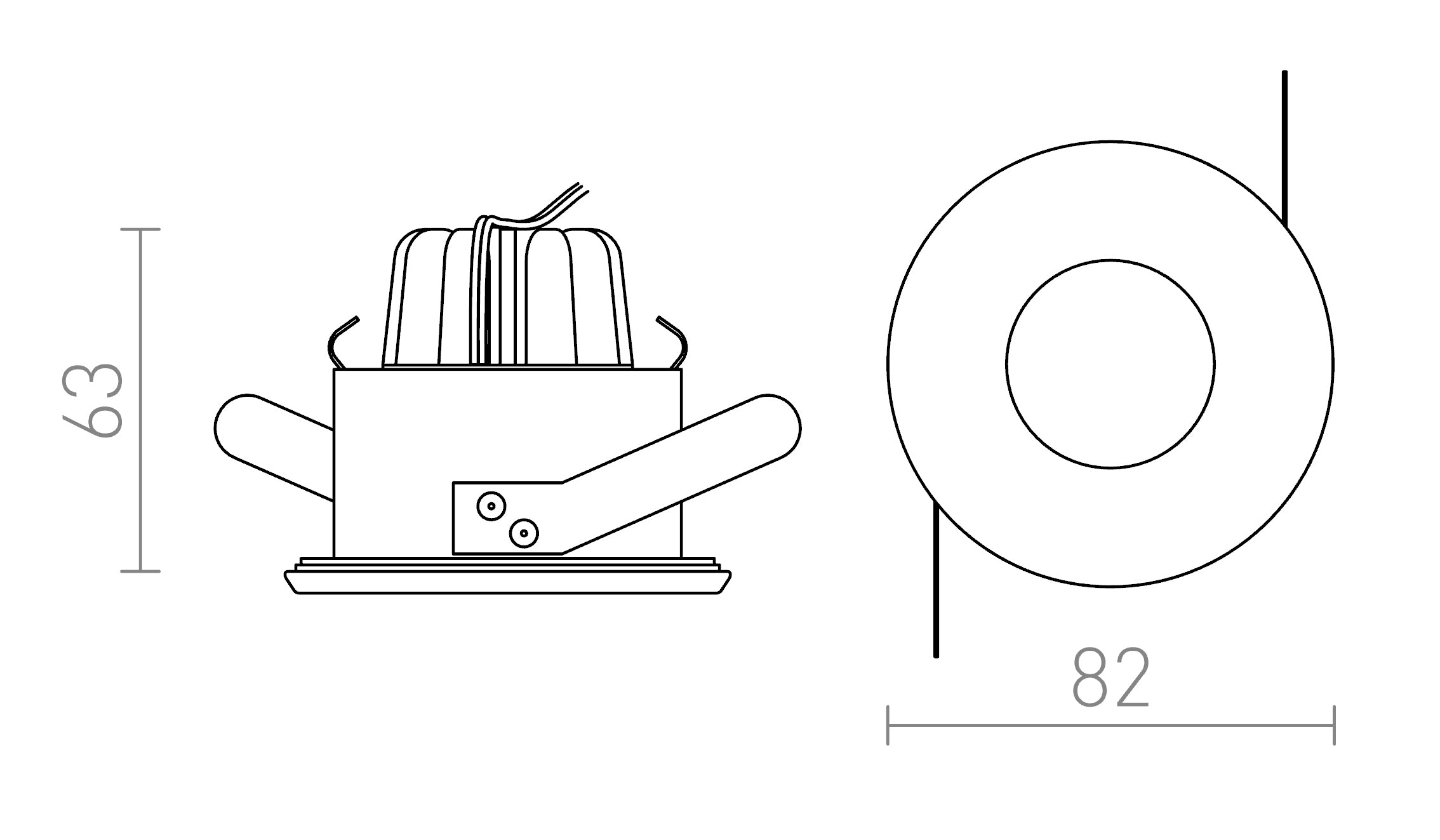MERGO LED RUND - Product sketch