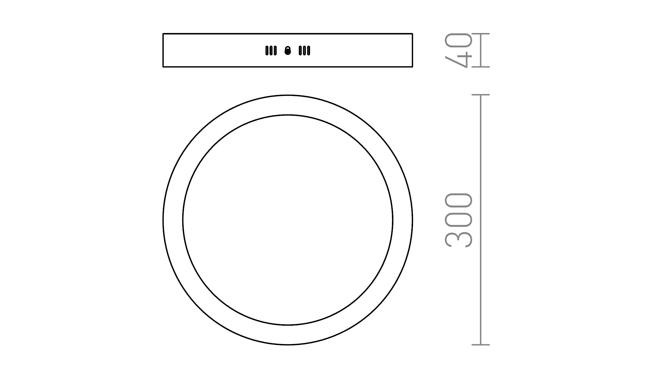 SLENDER R 30 YTMONTERAD - Product sketch