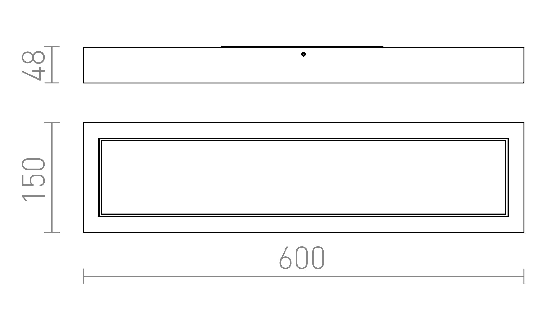 STRUCTURAL LED YTMONTERAD 60X15 - Product sketch