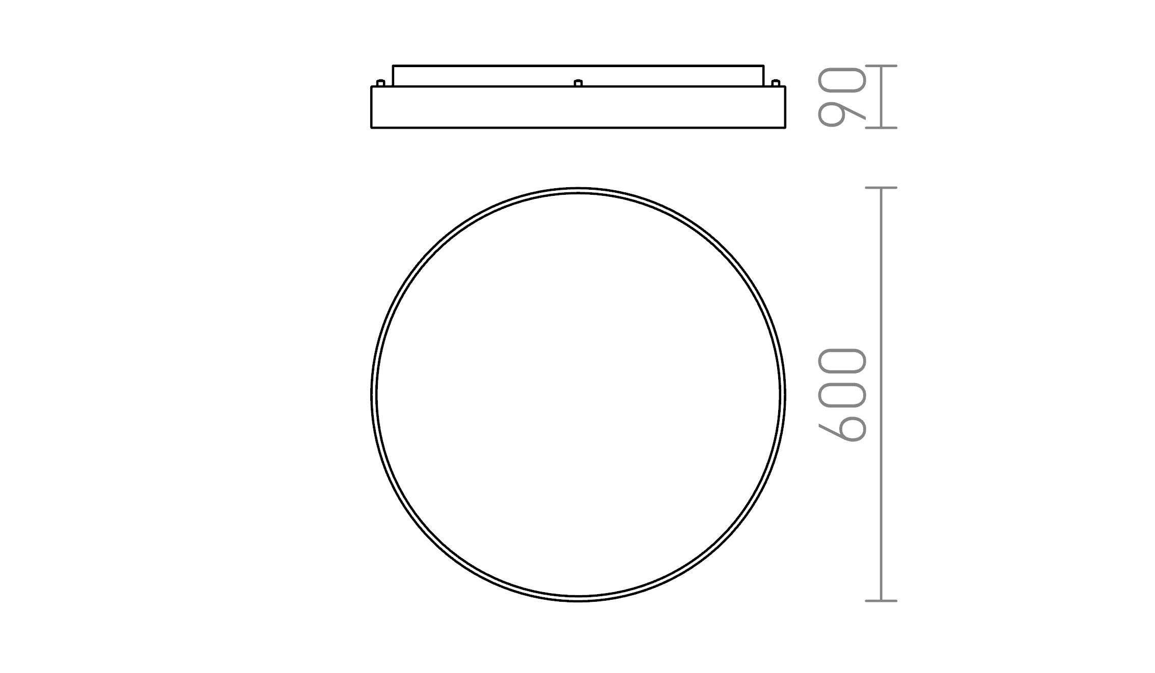MENSA R 60 TAK - Product sketch