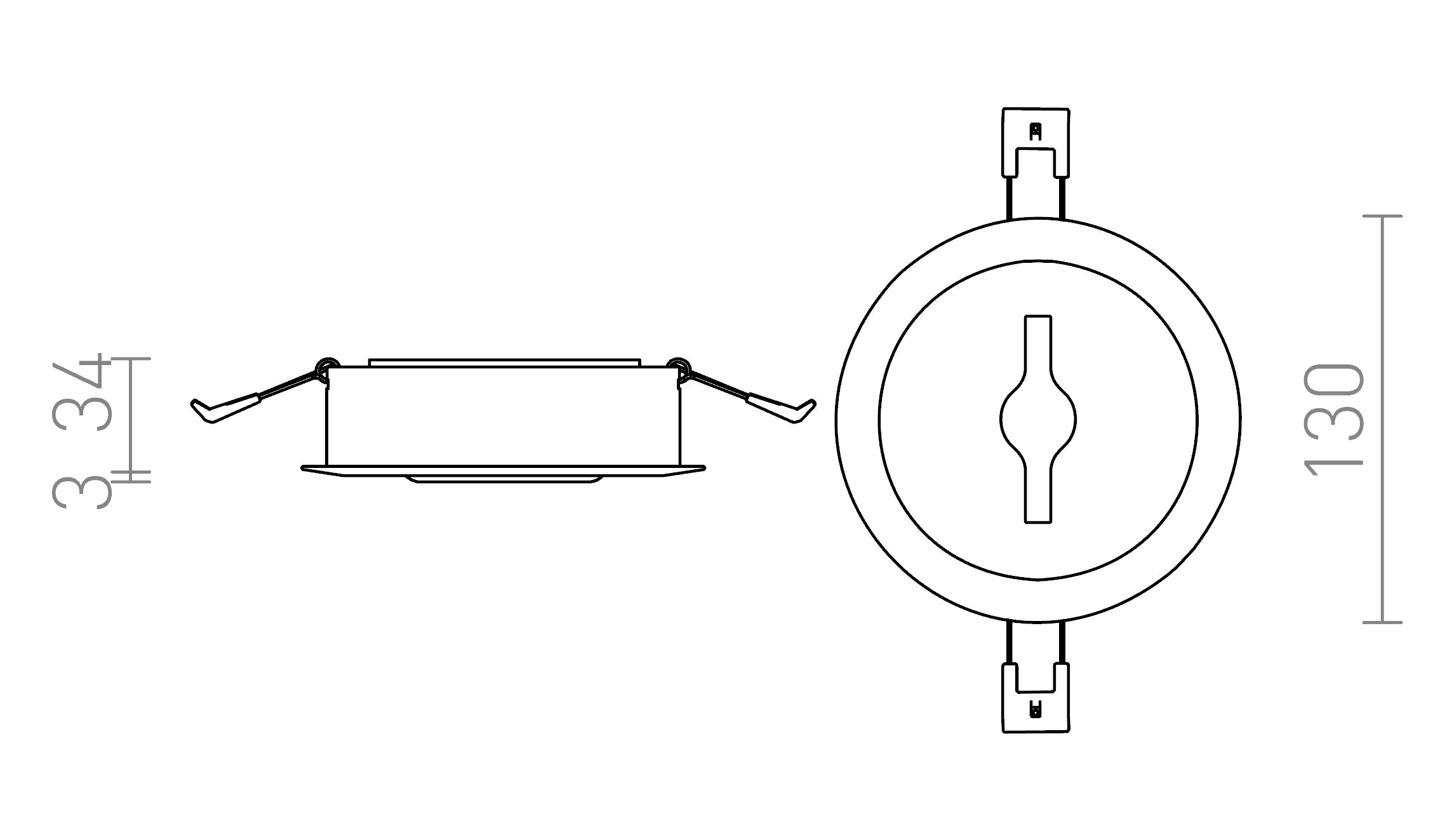 KELLY LED INFÄLLD - Product sketch