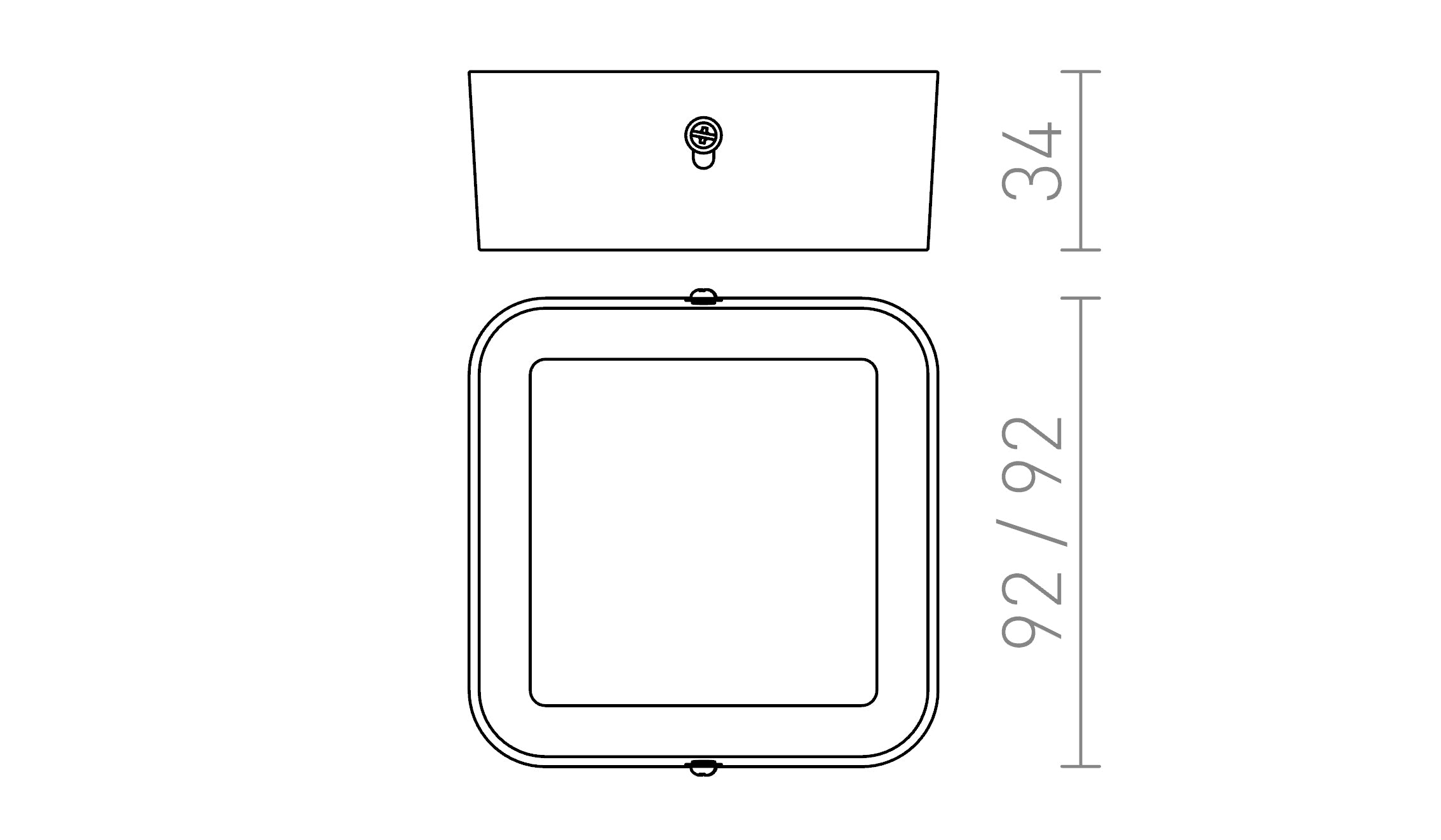 HUE SQ 9 TAK - Product sketch