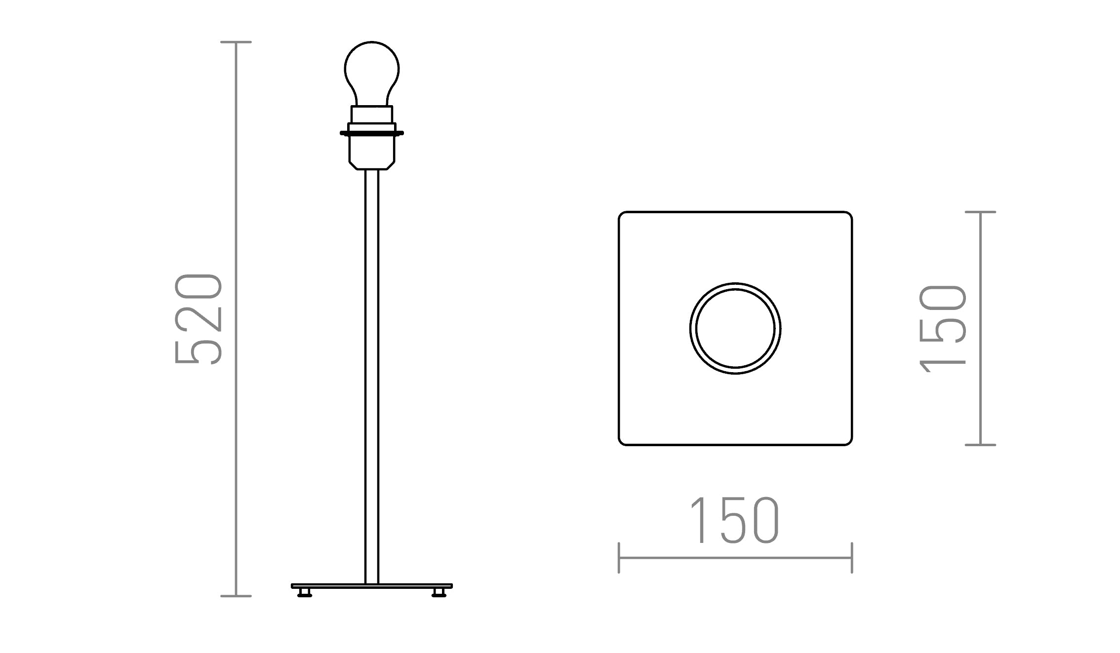 CORTINA BORDLAMPSBAS - Product sketch