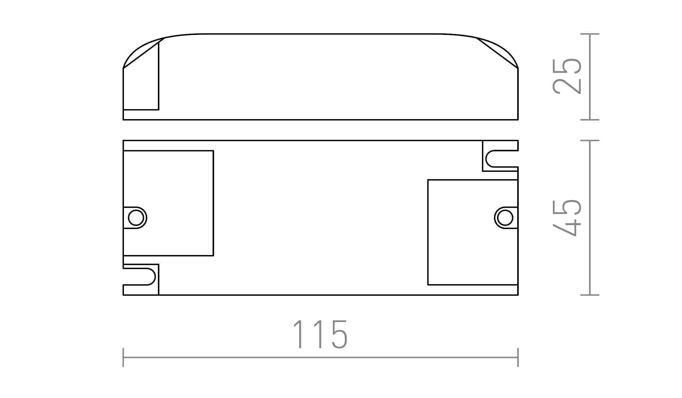 DRIVDON 350mA 3-8W - Product sketch